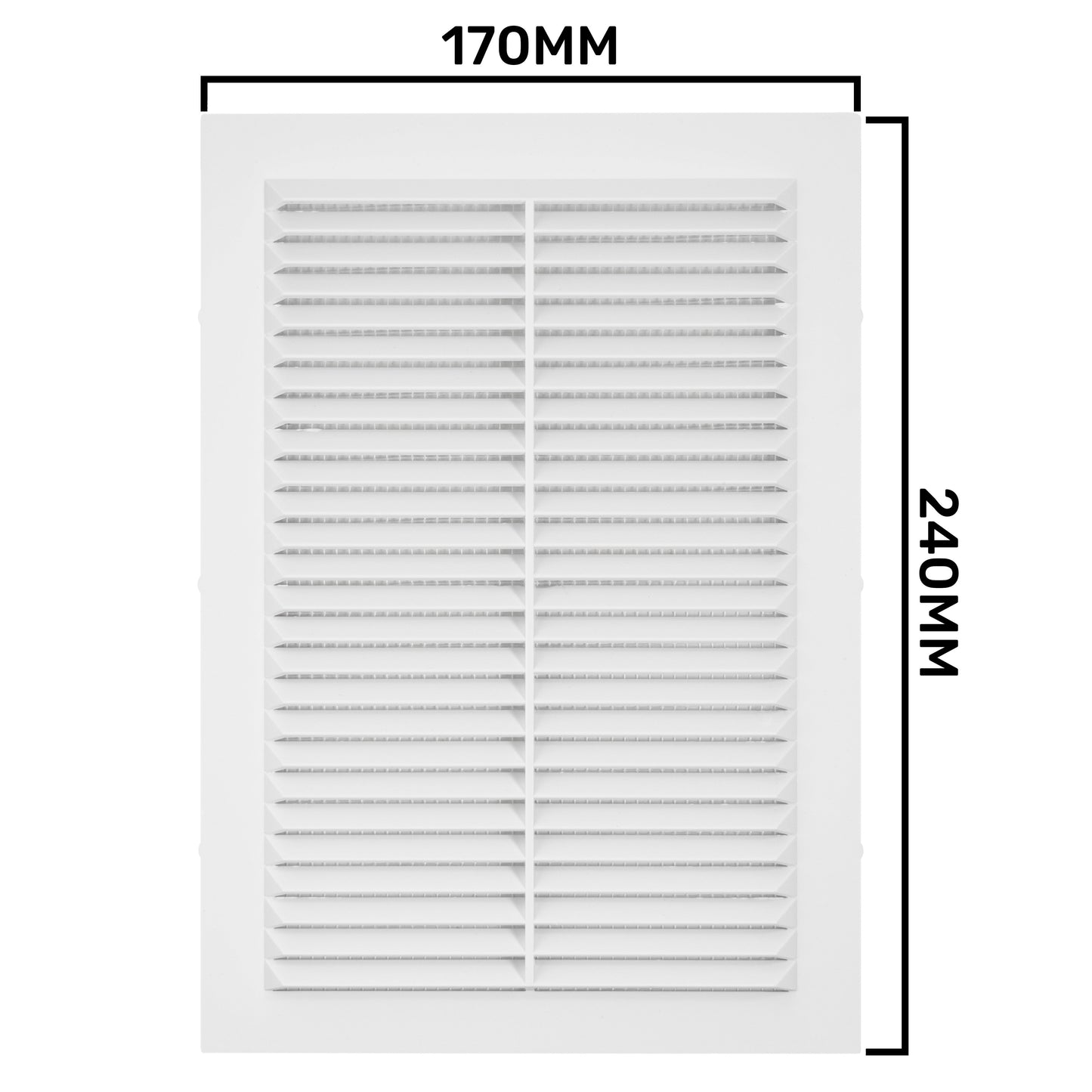 Louvre Vent D/170x240W 240mm X 170mm with Fly Screen for Home and Garden Use