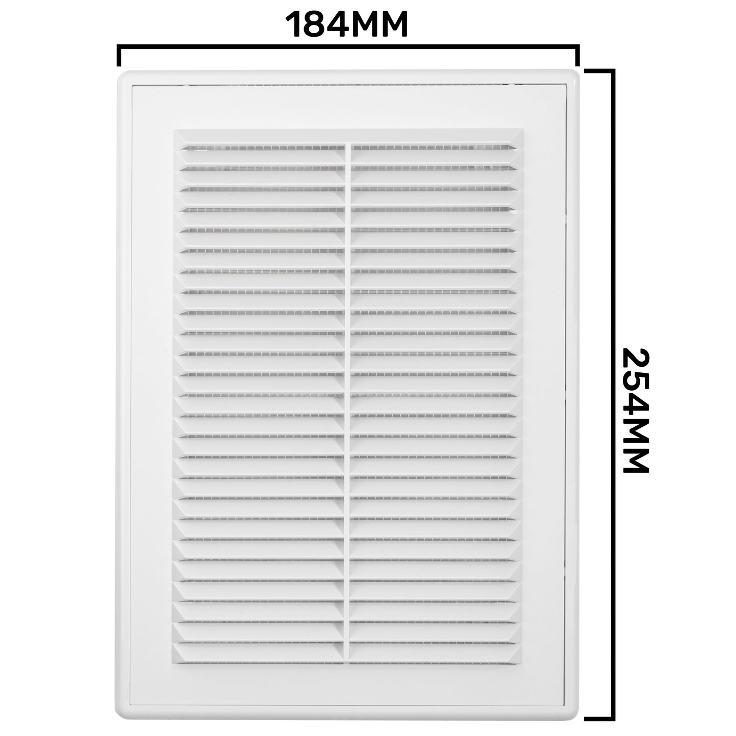 Louvre Vent D/180X250RW Classic 180mm X 250mm with Fly Screen Water Flow Control