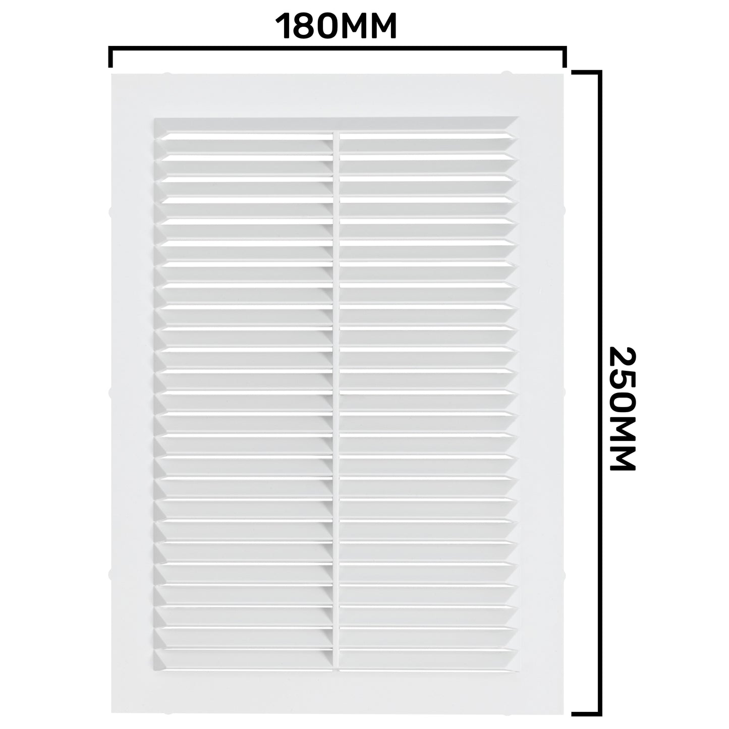 Louvre Vent D/180X250RW Classic 180mm X 250mm with Fly Screen Water Flow Control