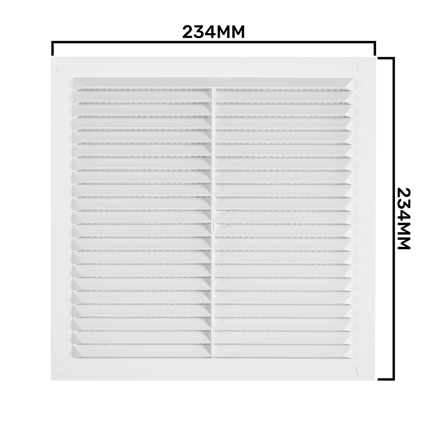 Louvre Vent D/235W 235mm X 235mm with Fly Screen for Home and Garden Use