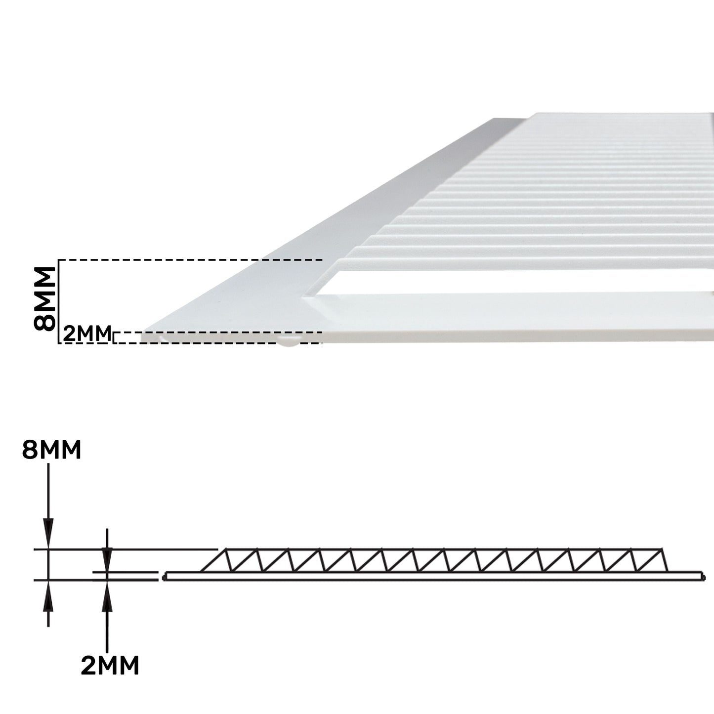 Louvre Vent D/235W 235mm X 235mm with Fly Screen for Home and Garden Use
