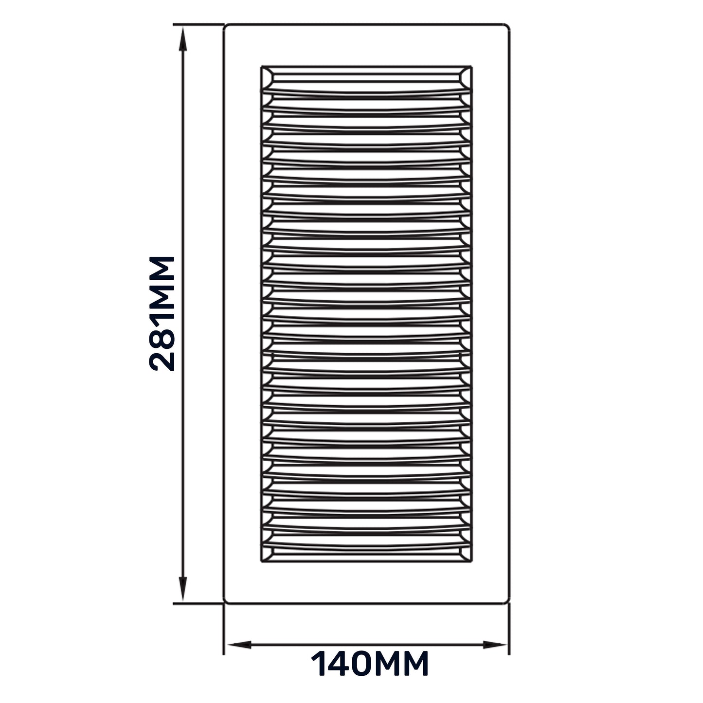 Louvre Vent White DL/90X240RW LUX With Fly Mesh for Home and Garden Use