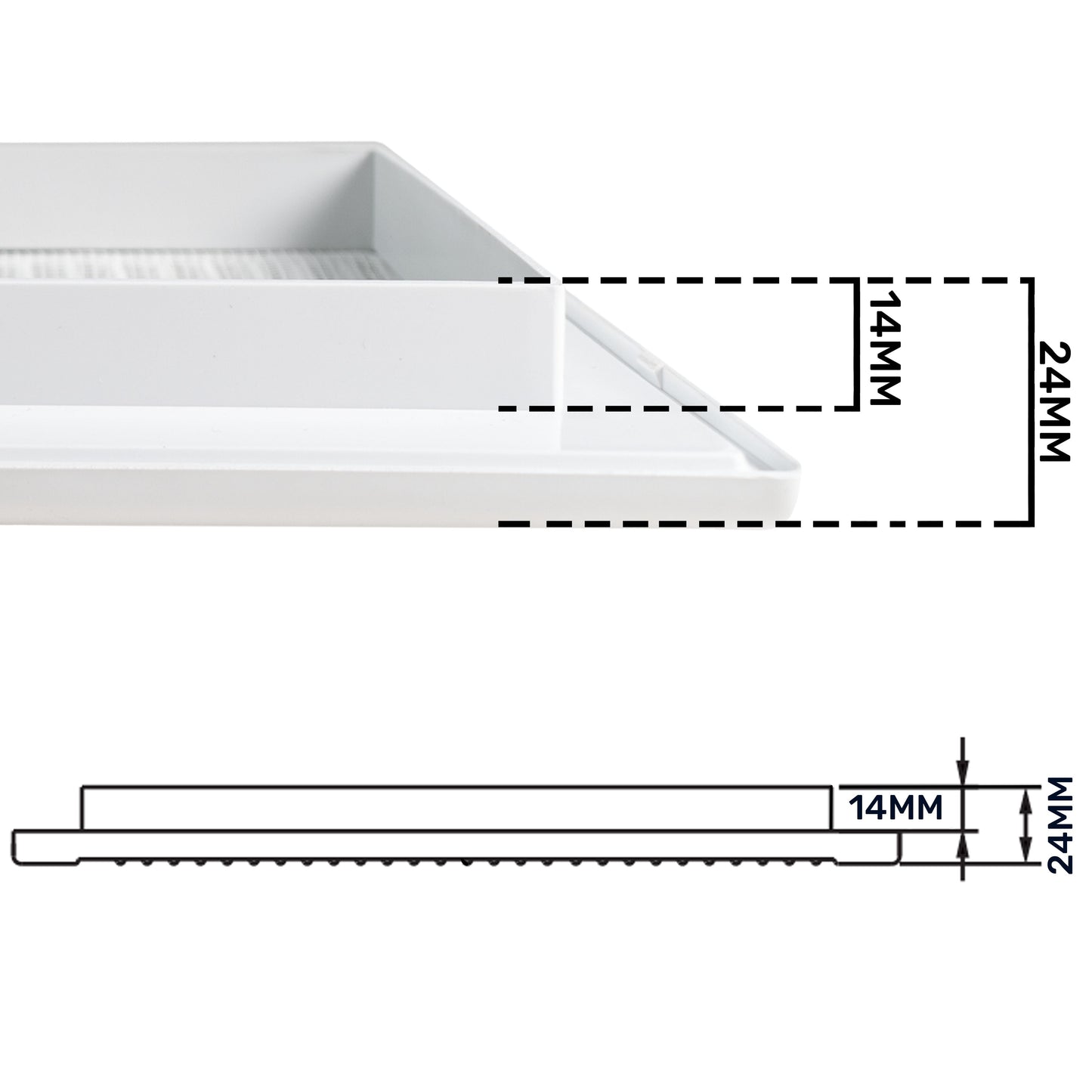 Louvre Vent White DL/90X240RW LUX With Fly Mesh for Home and Garden Use
