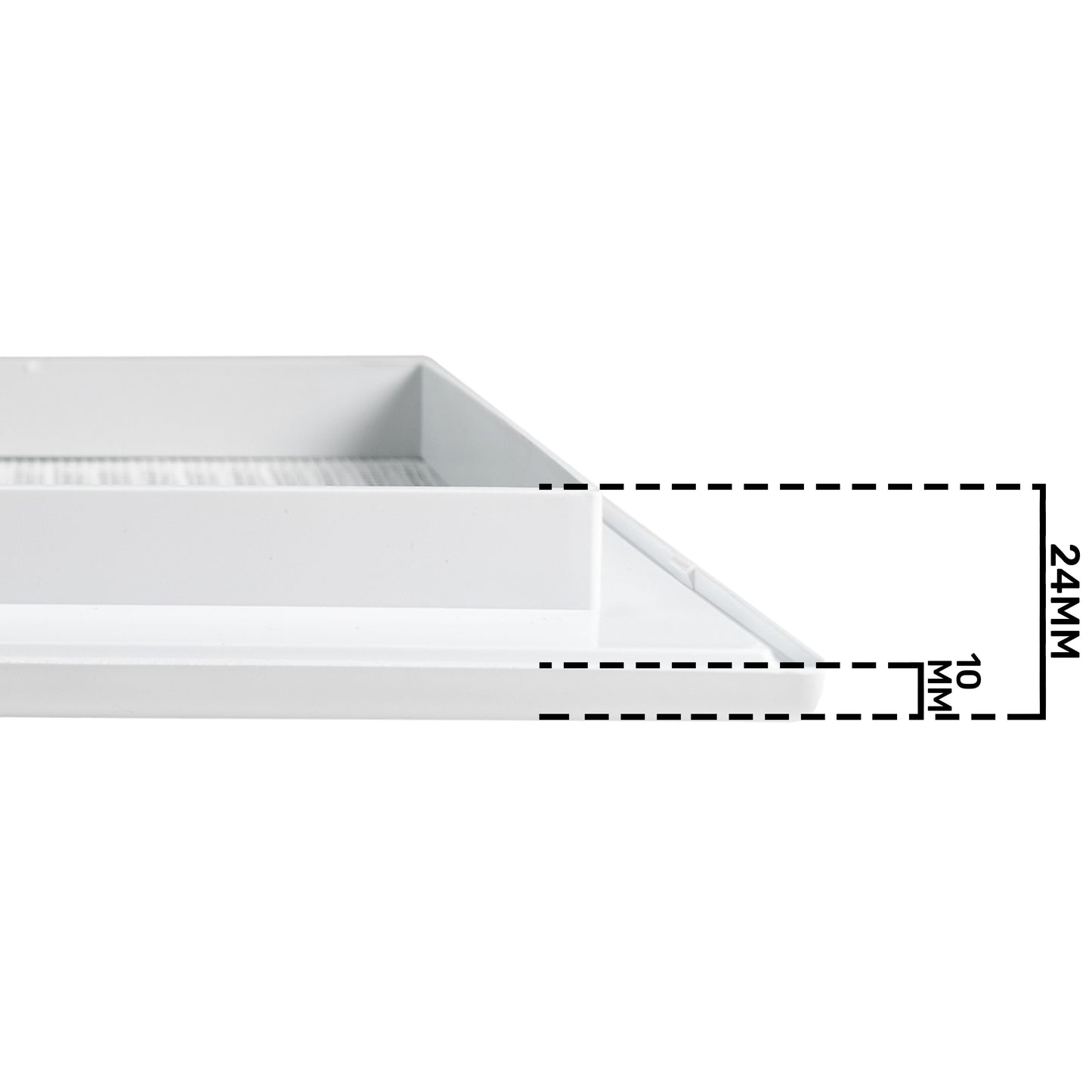 Louvre Vent White DL/90X240RW LUX With Fly Mesh for Home and Garden Use