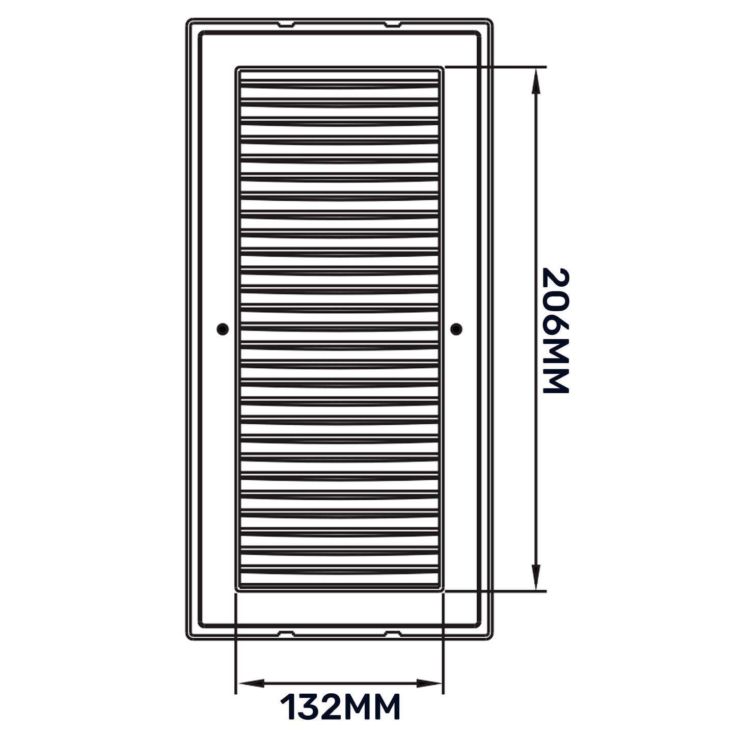 Louvre Vent White DL/140X210 RW LUX With Fly Mesh for Home and Garden Use