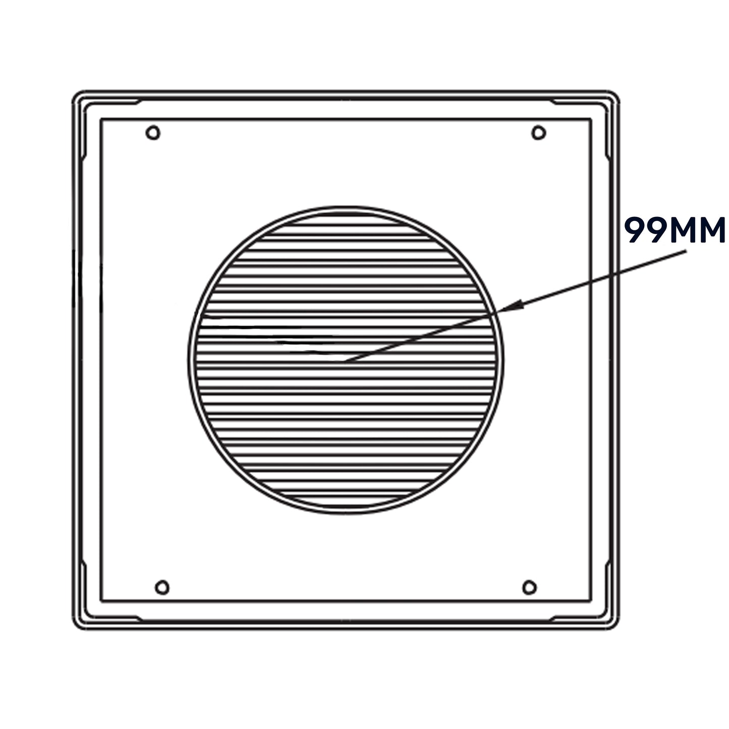 Louvre Vent White DL/100 RW LUX With Fly Mesh for Home and Garden Use