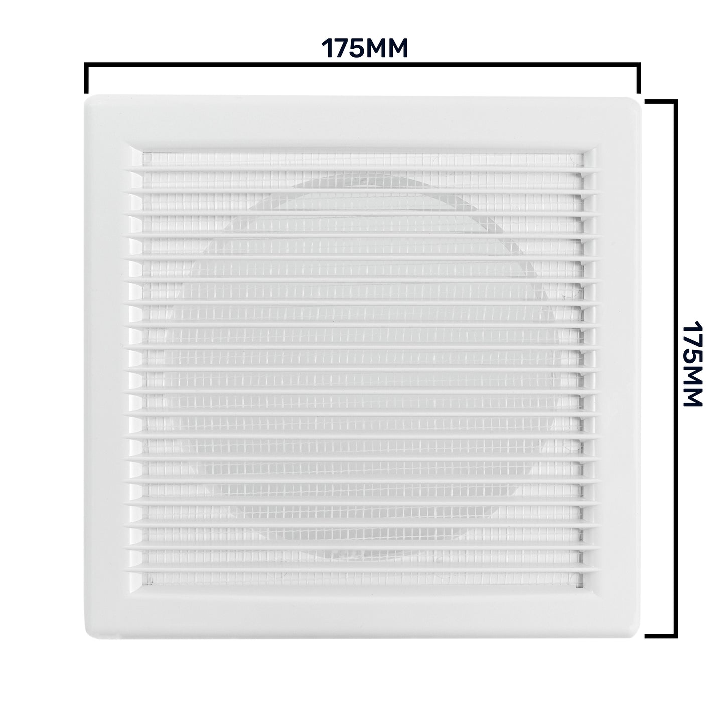 Louvre Vent White DL/100 RW LUX With Fly Mesh for Home and Garden Use