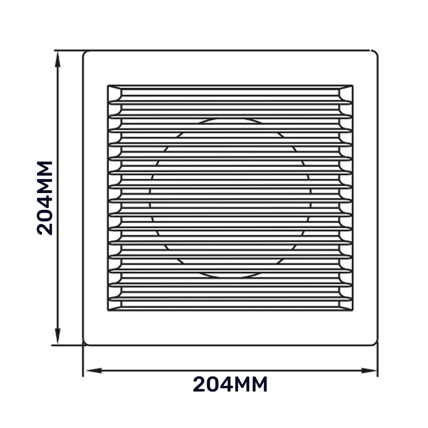 Louvre Vent White DL/150 RW LUX With Fly Mesh for Home and Garden Use