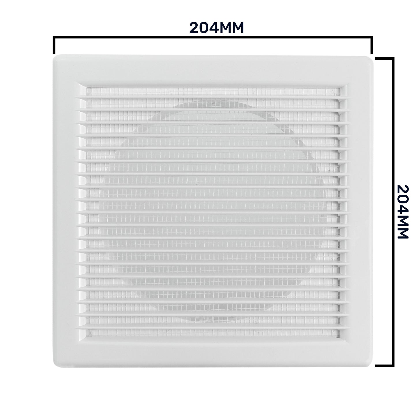 Louvre Vent White DL/150 RW LUX With Fly Mesh for Home and Garden Use