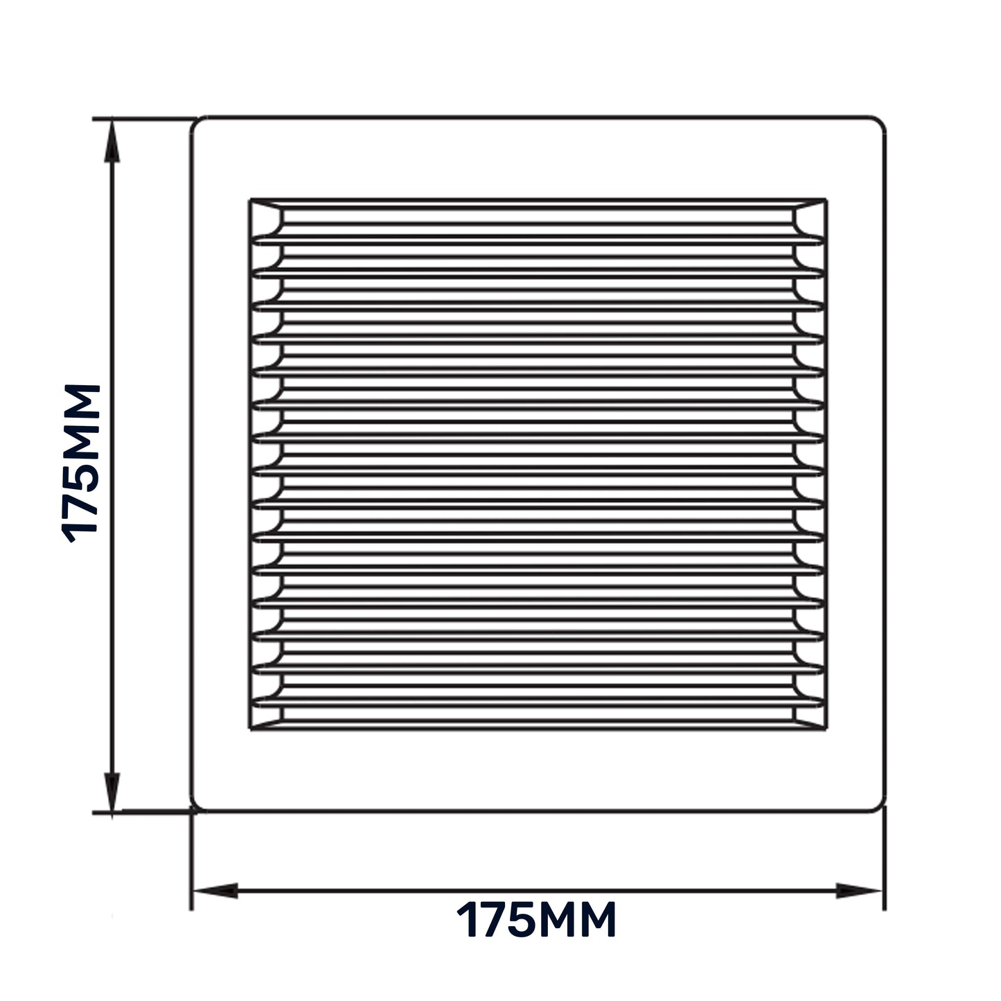 Louvre Vent White DL/135 RW LUX With Fly Mesh for Home and Garden Use