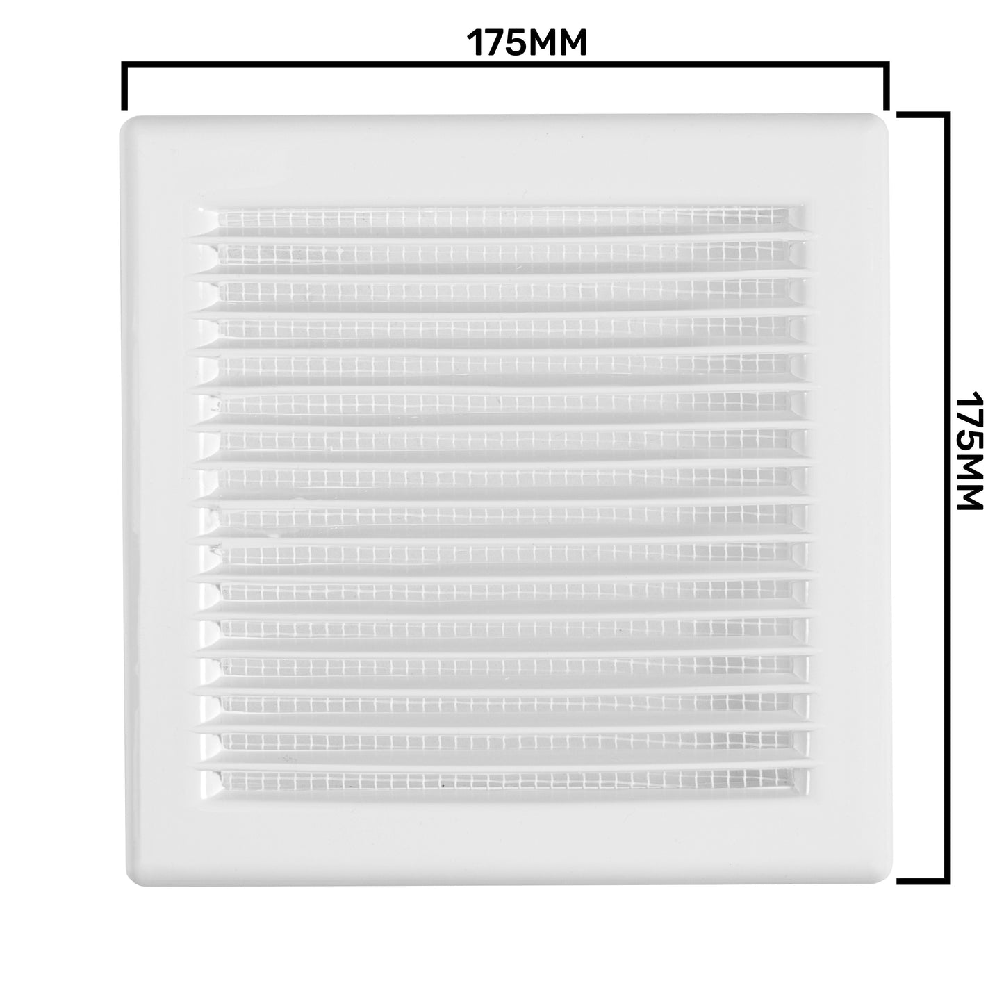 Louvre Vent White DL/135 RW LUX With Fly Mesh for Home and Garden Use