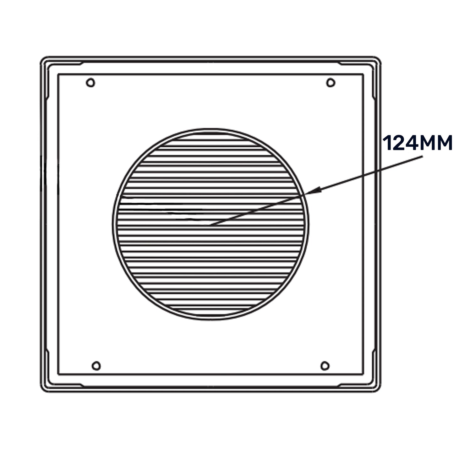 Louvre Vent White DL/125 RW LUX With Fly Mesh for Home and Garden Use