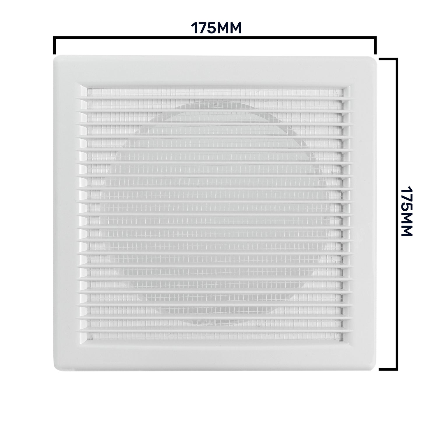 Louvre Vent White DL/125 RW LUX With Fly Mesh for Home and Garden Use