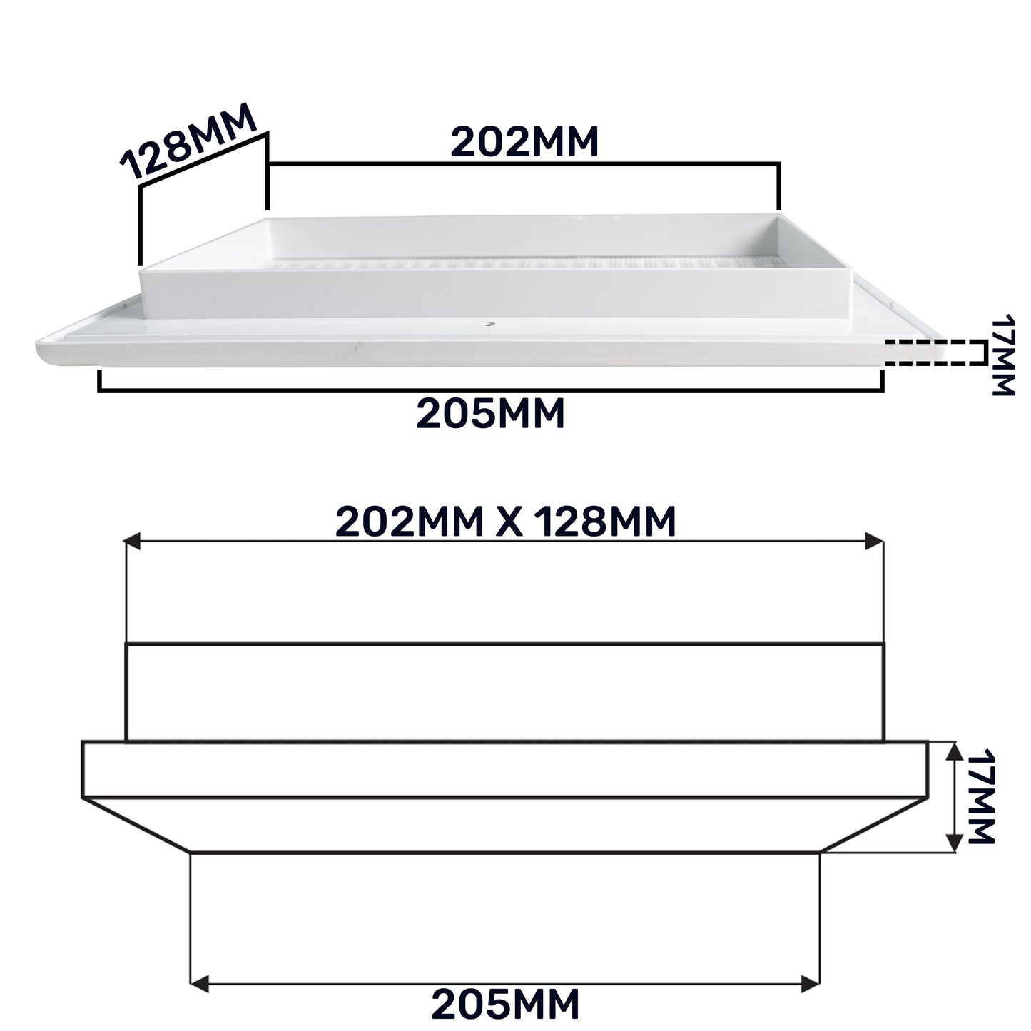 Louvre Vent Duo Smart 140/210 140mm X 210mm With Fly Mesh for DIY Tool Accessory