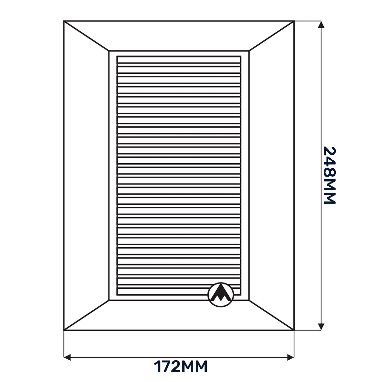 Louvre Vent Duo Smart 140/210 140mm X 210mm With Fly Mesh for DIY Tool Accessory