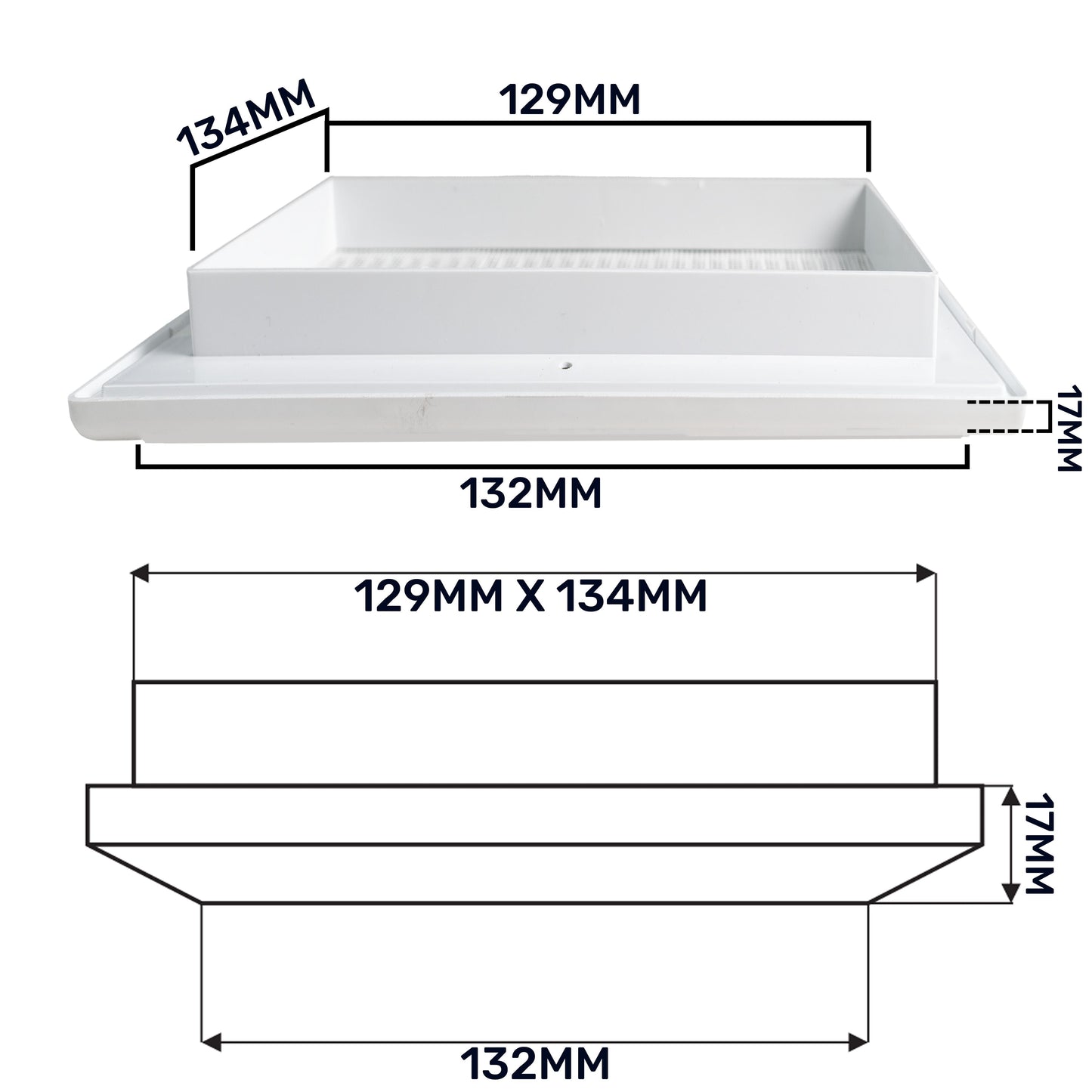 Louvre Vent White Duo Smart 135G 135mm With Fly Mesh for Home and Garden Use