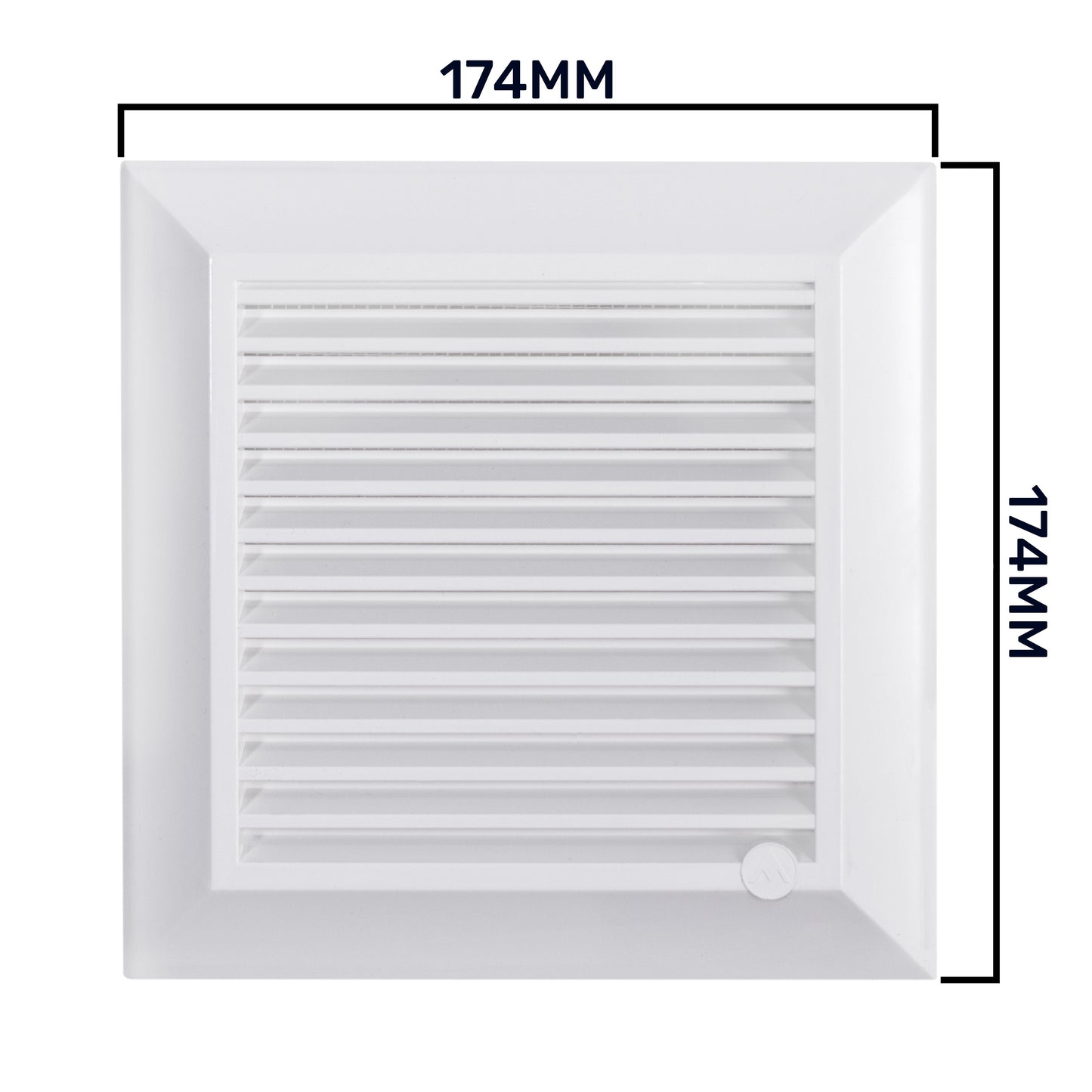 Louvre Vent White Duo Smart 135G 135mm With Fly Mesh for Home and Garden Use