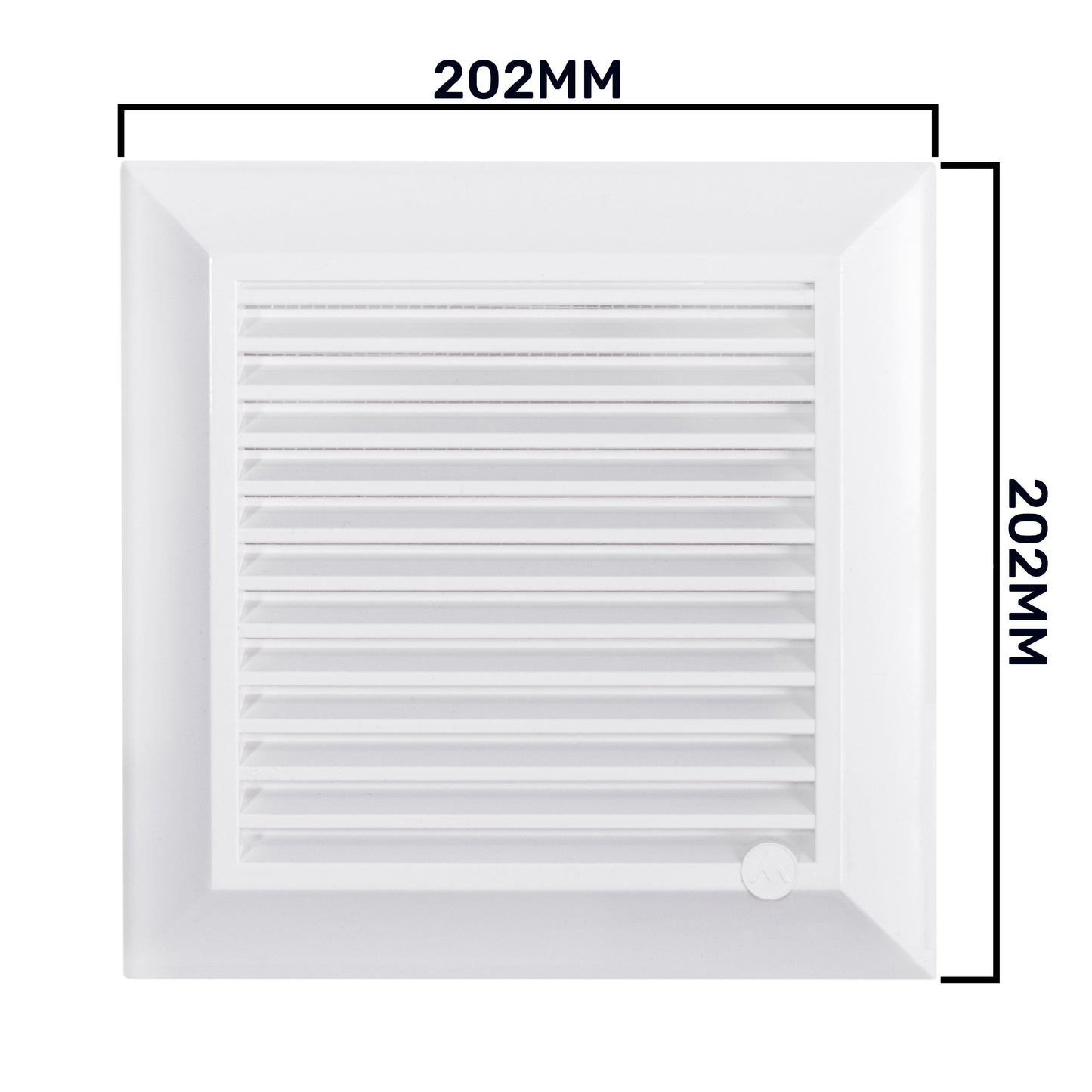 Louvre Vent White Duo Smart 165 With Fly Mesh for Home and Garden Use