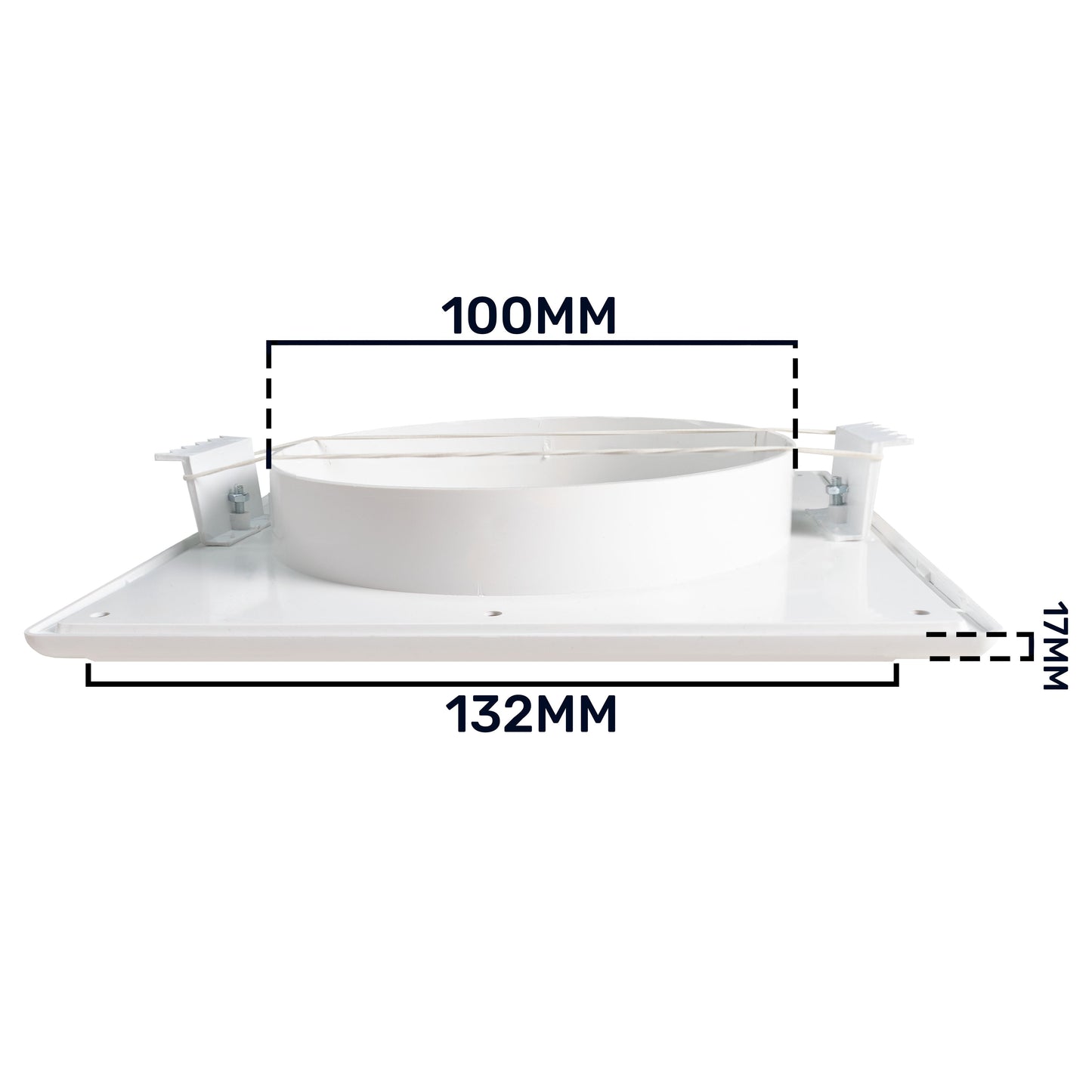 Louvre Vent White Duo Smart 135 fi 100mm With Fly Mesh for Home and Garden Use