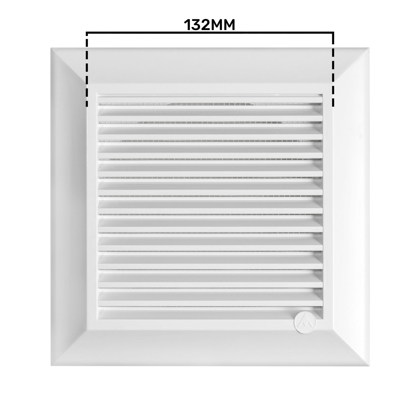Louvre Vent White Duo Smart 135 fi 100mm With Fly Mesh for Home and Garden Use