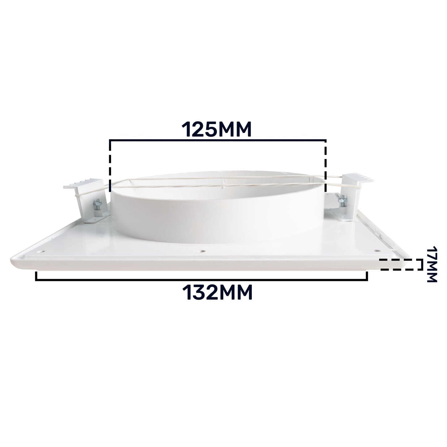 Louvre Vent White Duo Smart 135 fi 125mm With Fly Mesh for Home and Garden Use