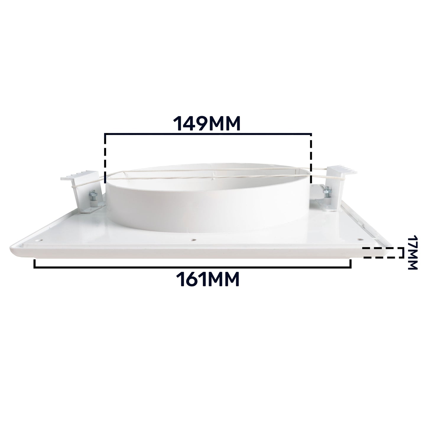 Louvre Vent White Duo Smart 165 fi 150mm With Fly Mesh for Home and Garden Use