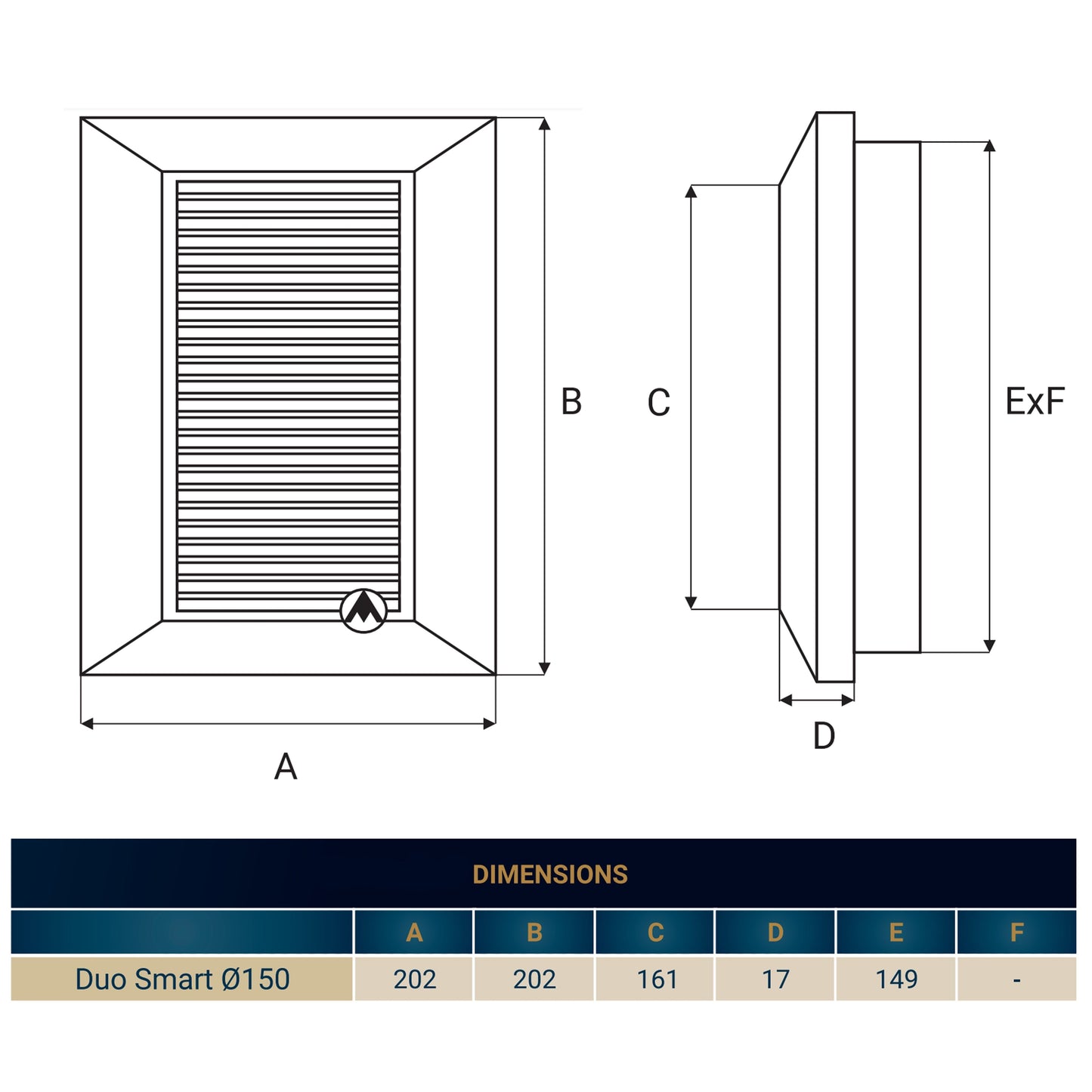 Louvre Vent White Duo Smart 165 fi 150mm With Fly Mesh for Home and Garden Use