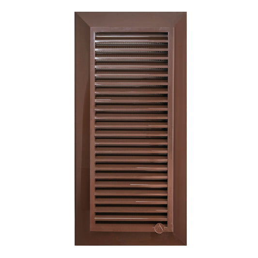 Louvre Vent Duo Smart 90/240 Brown 90mm x 240mm With Fly Mesh DIY Tool Accessory