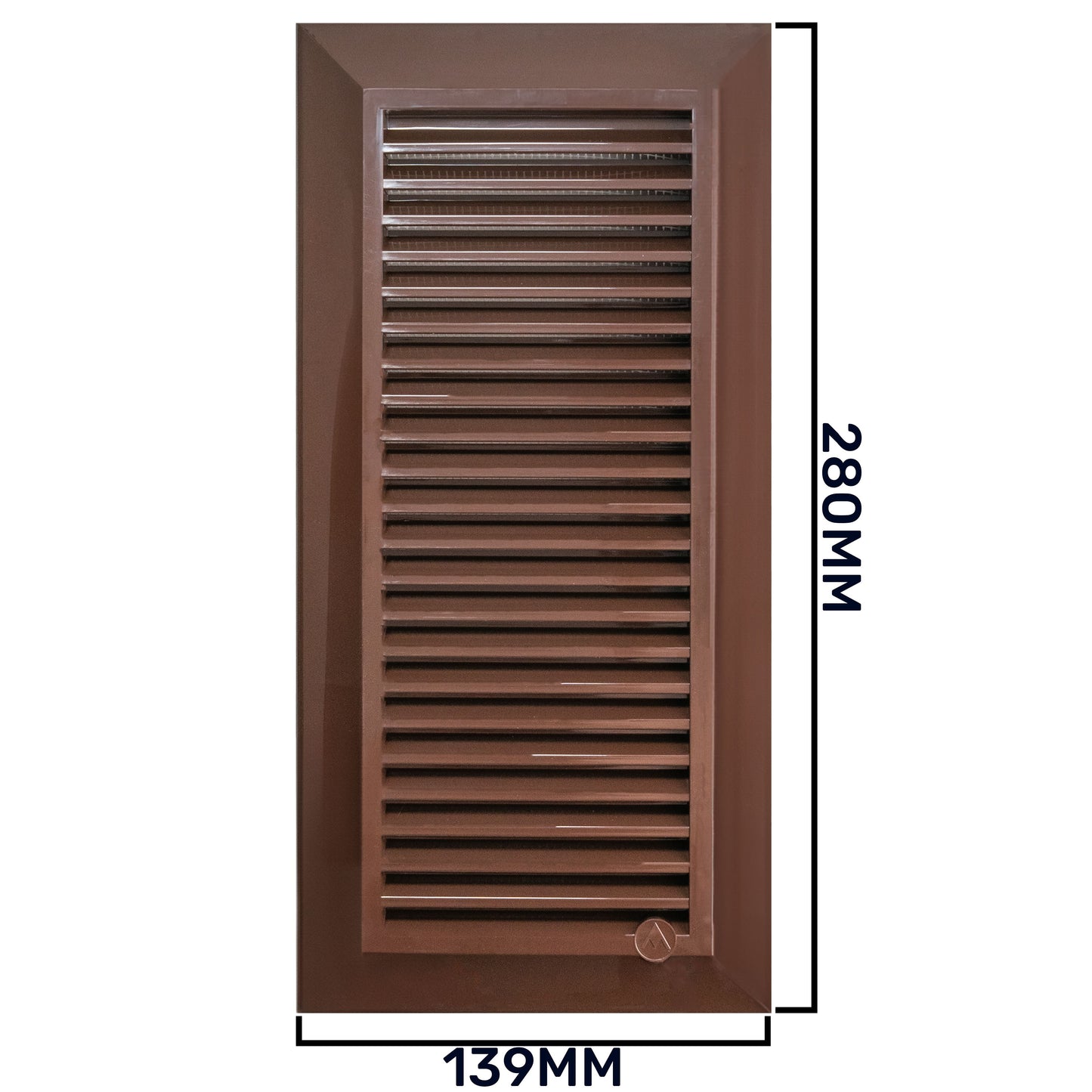 Louvre Vent Duo Smart 90/240 Brown 90mm x 240mm With Fly Mesh DIY Tool Accessory