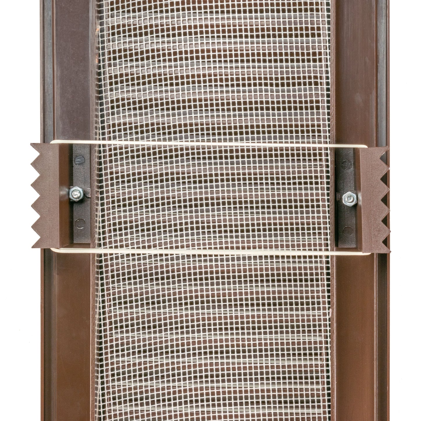 Louvre Vent Duo Smart 90/240 Brown 90mm x 240mm With Fly Mesh DIY Tool Accessory