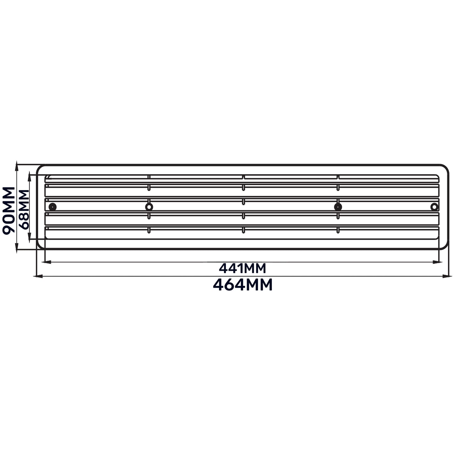 Door Louvre Vent KD 70mm-450mm DIY Tool Accessory Home and Garden Use