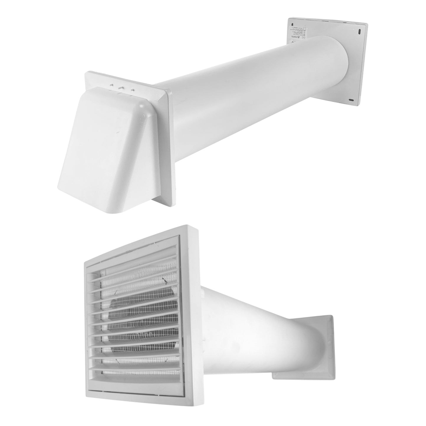 AP Supplies Through Wall Ventilation Kit Louvre Vent VC-KR0153 with White External Vent