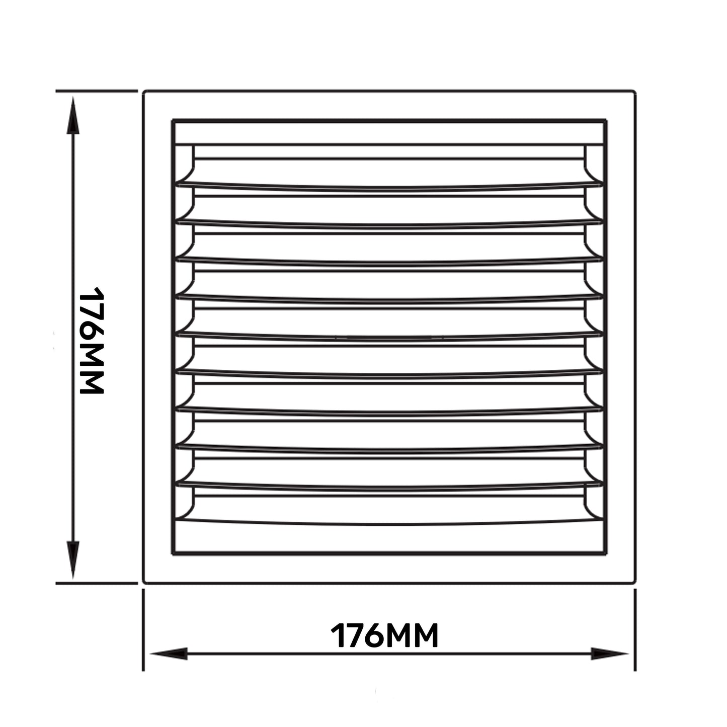 Louvre Vent KR150 DIY Tool Accessory Home and Garden Use