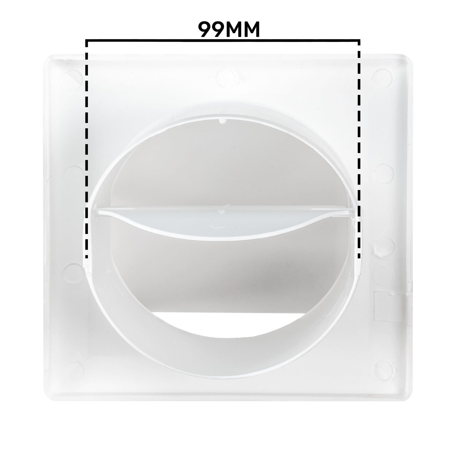External White Louvre Vent KRD/100 fi100mm for Home and Garden Use
