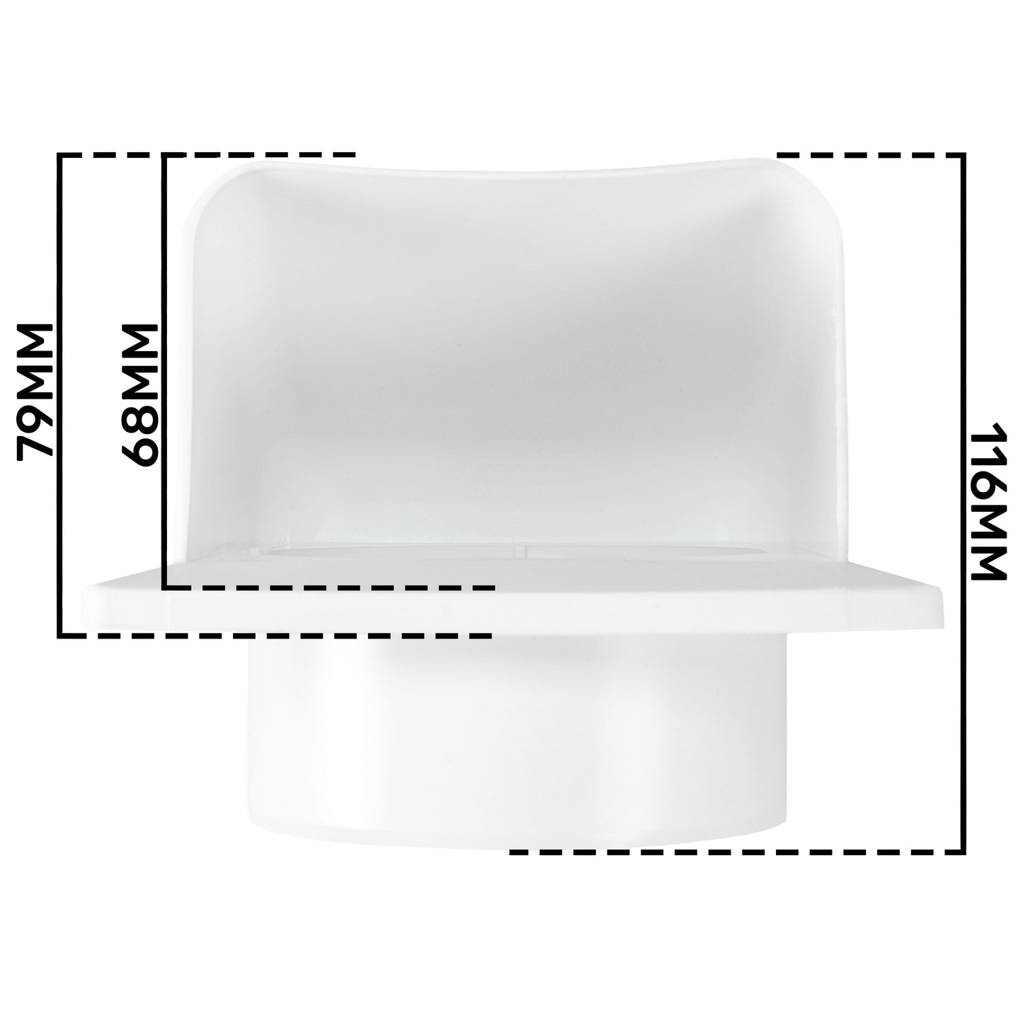 External White Louvre Vent KRD/100 fi100mm for Home and Garden Use