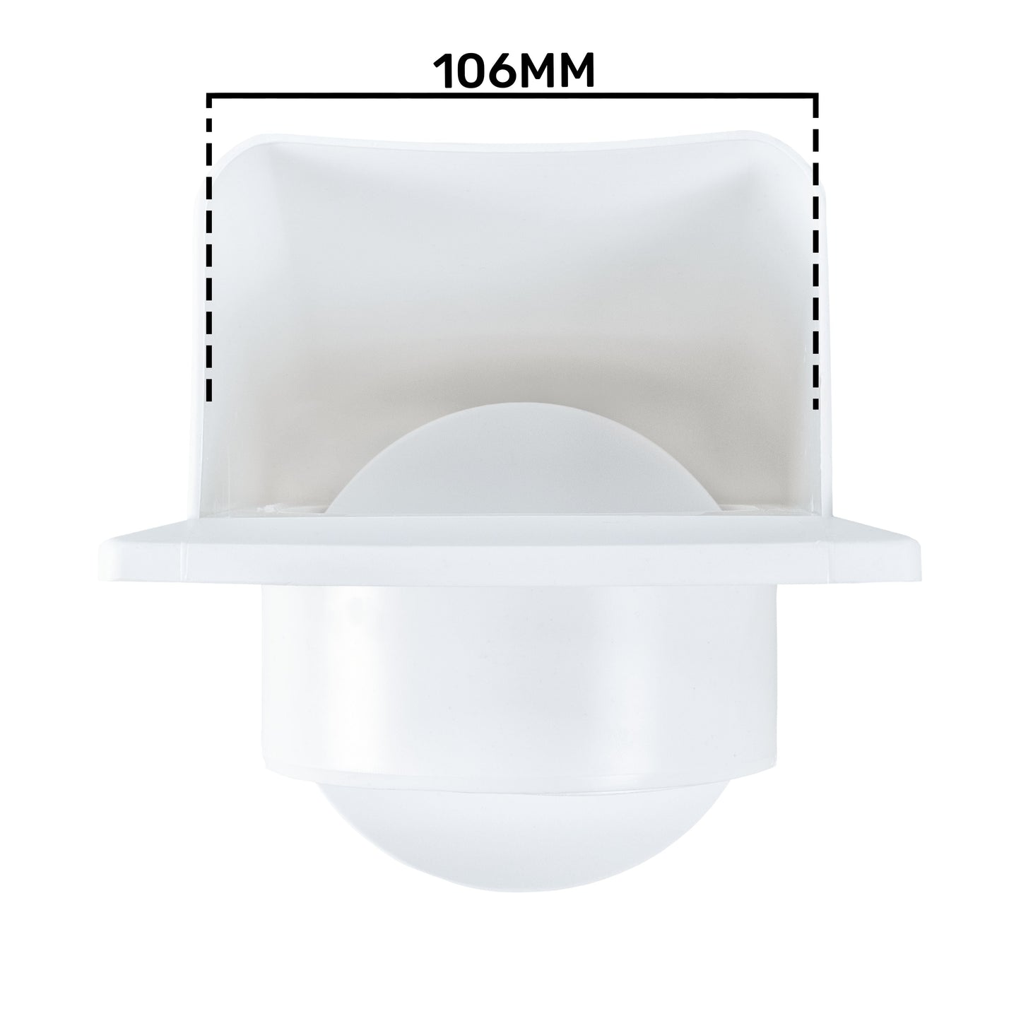 External White Louvre Vent KRD/100 fi100mm for Home and Garden Use
