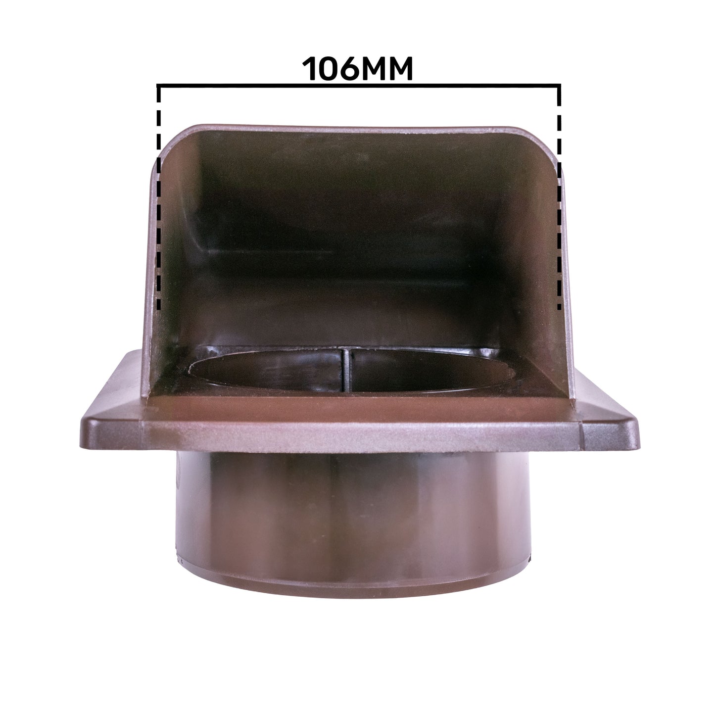 External Brown Louvre Vent KRD/100B fi100mm for Home and Garden Use