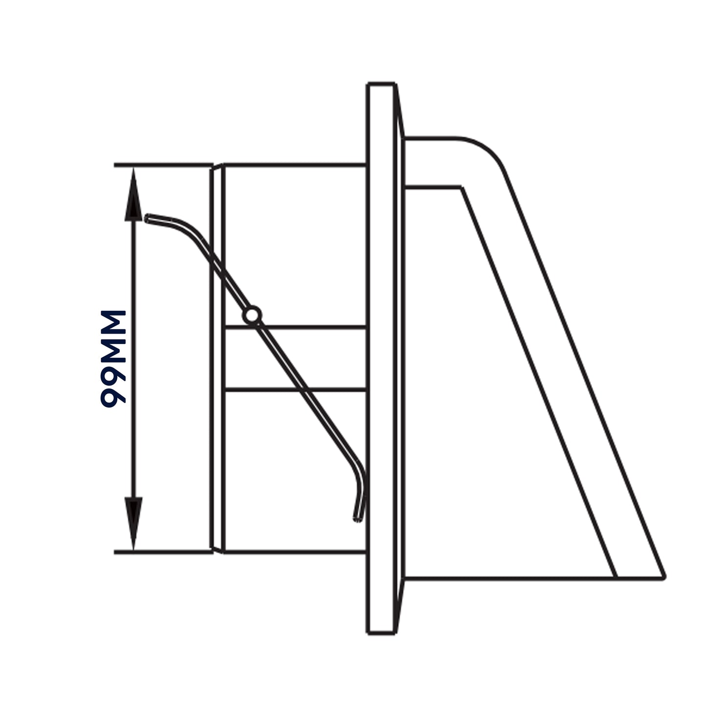 External Brown Louvre Vent KRD/100B fi100mm for Home and Garden Use