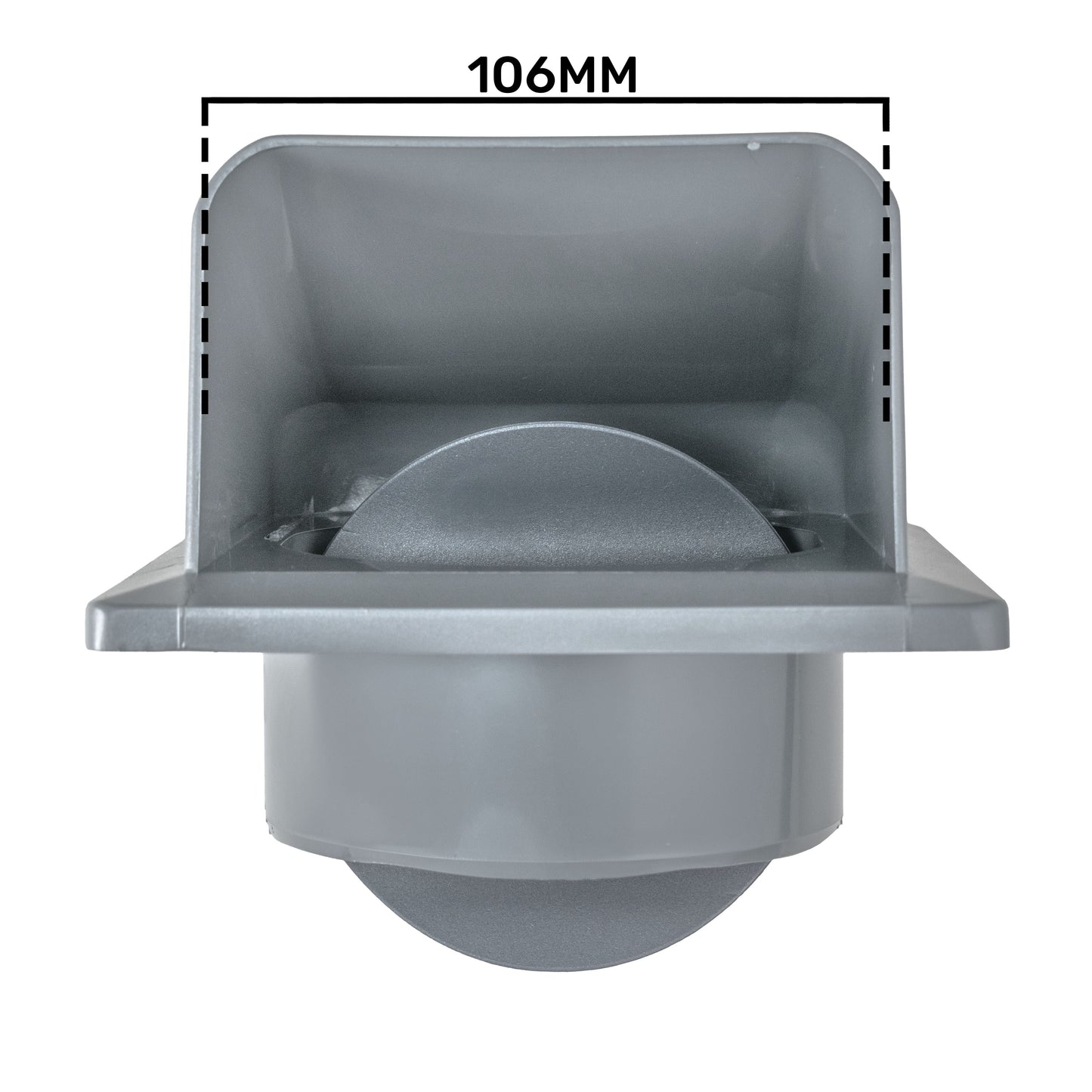 External Graphite Louvre Vent KRD/100G fi100mm for Home and Garden Use