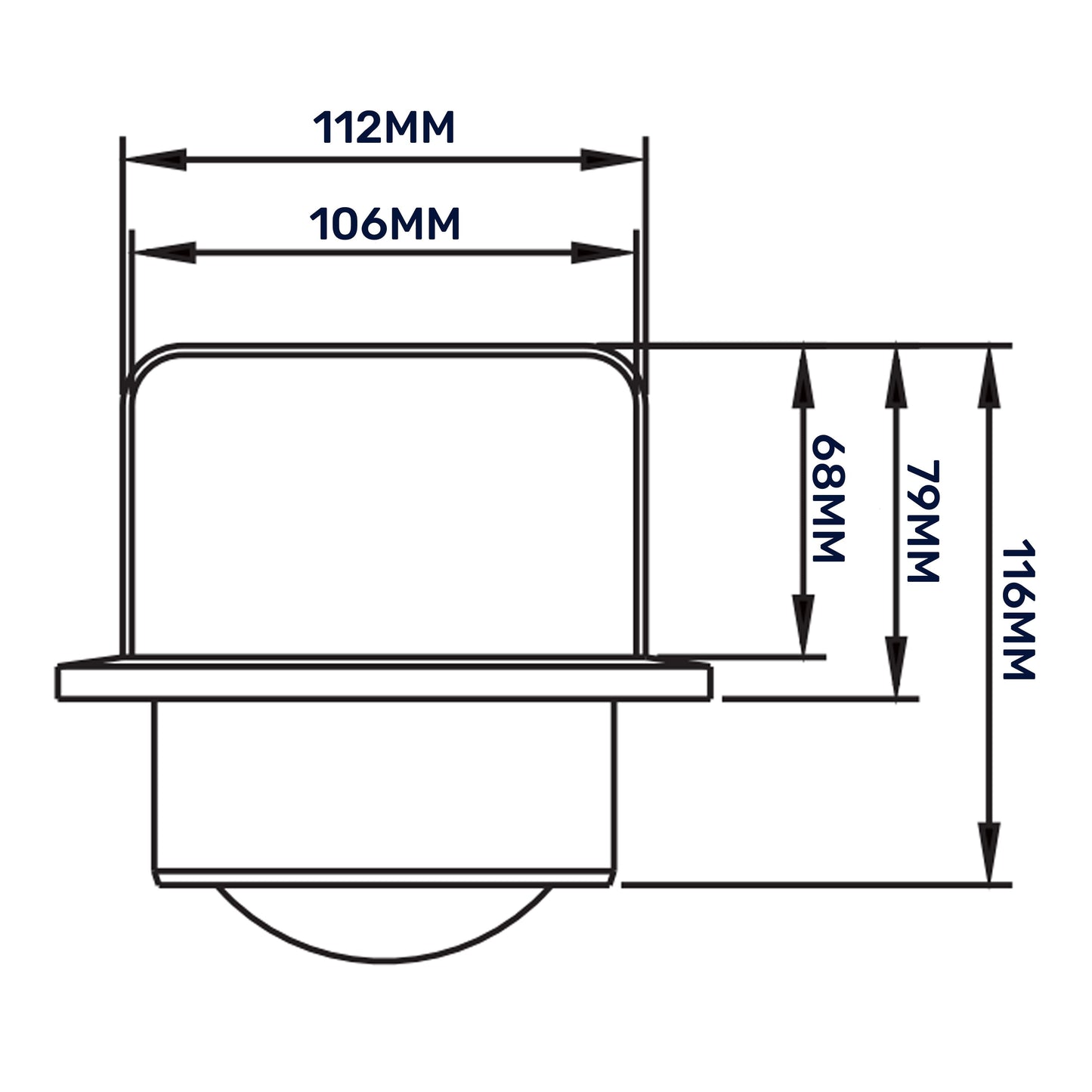 External Graphite Louvre Vent KRD/100G fi100mm for Home and Garden Use