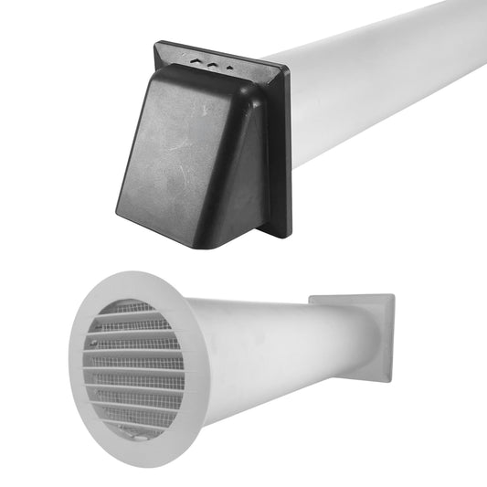 AP Supplies Through Wall Ventilation Kit Round Louvre Vent VC-KRO0184 with Graphite External Vent