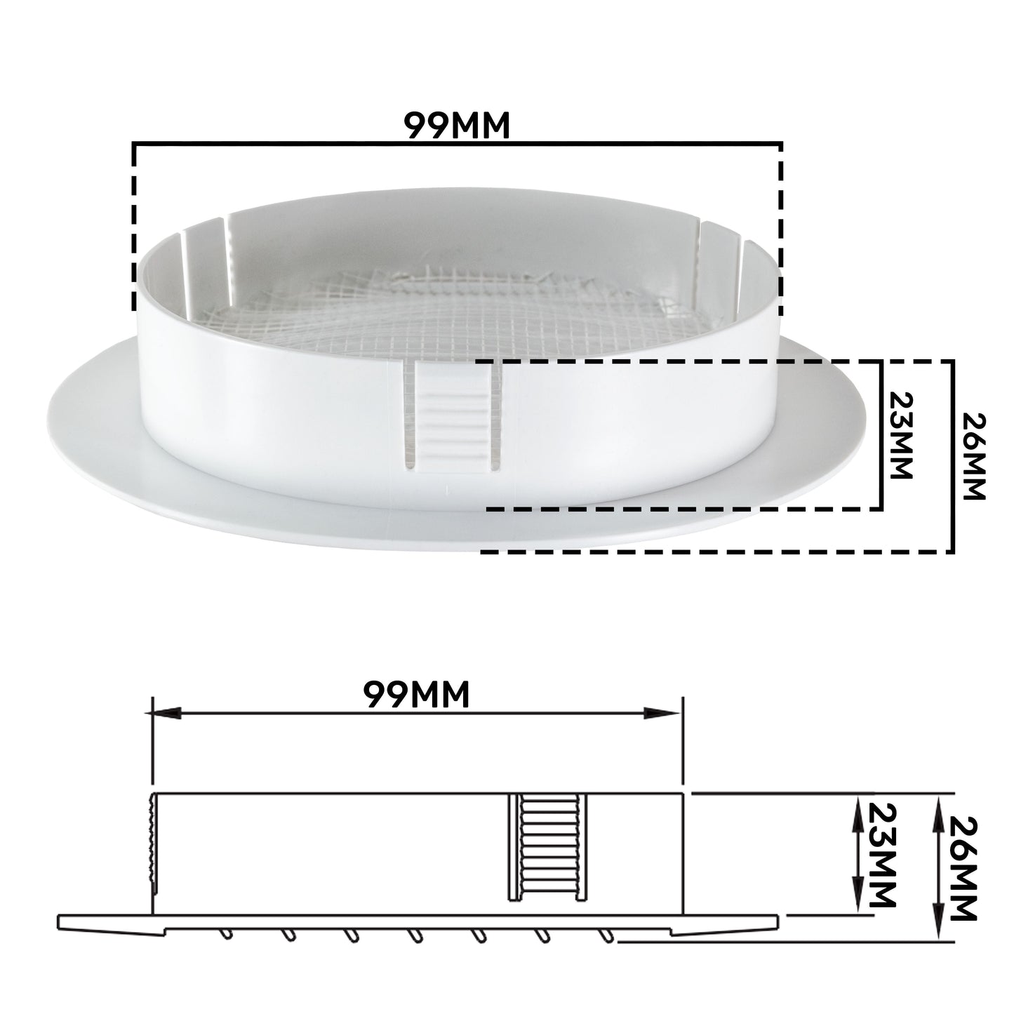 Louvre Vent KRO 100 With Fly Mesh DIY Tool Accessory Home and Garden Use