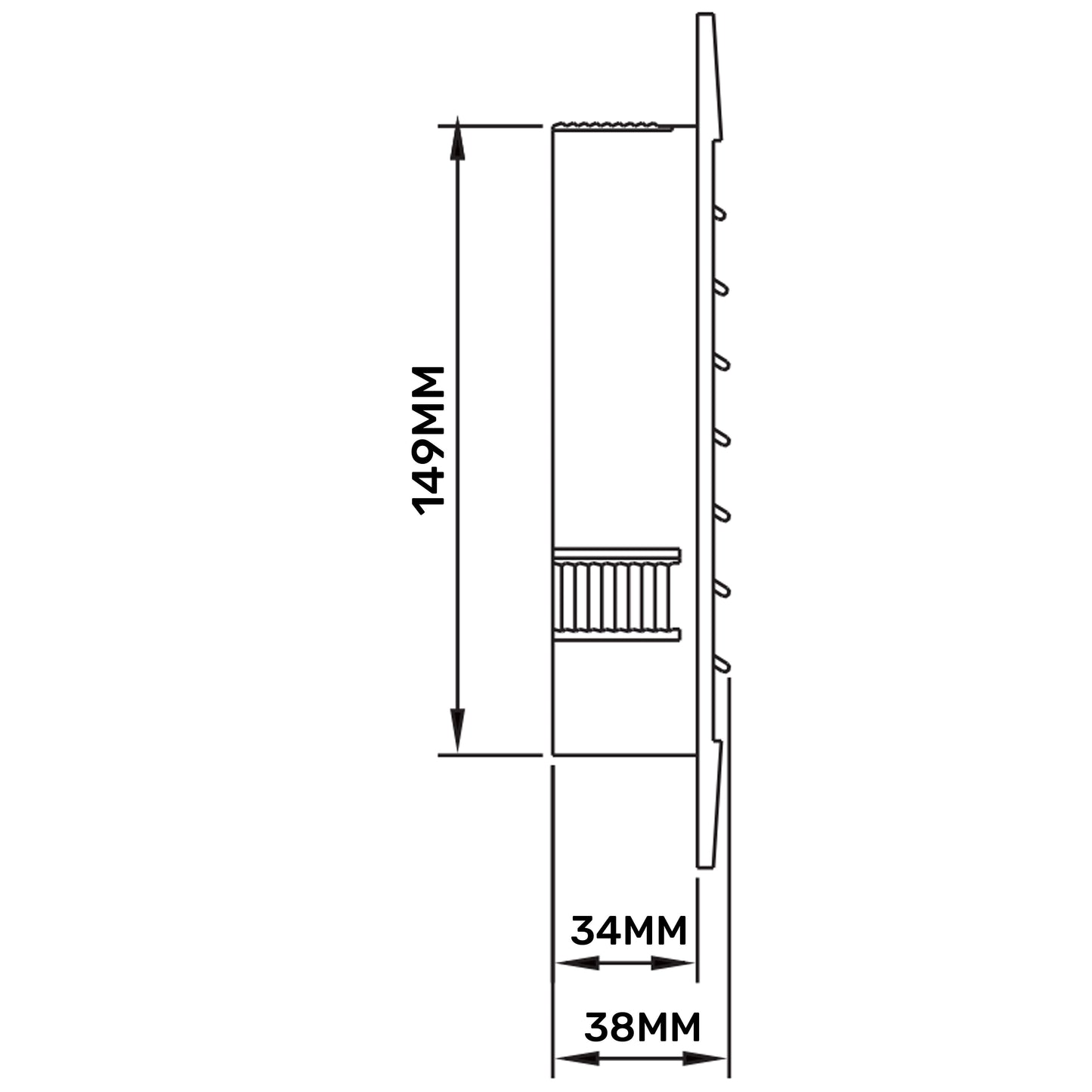 Louvre Vent KRO 150 With Fly Mesh DIY Tool Accessory Home and Garden Use