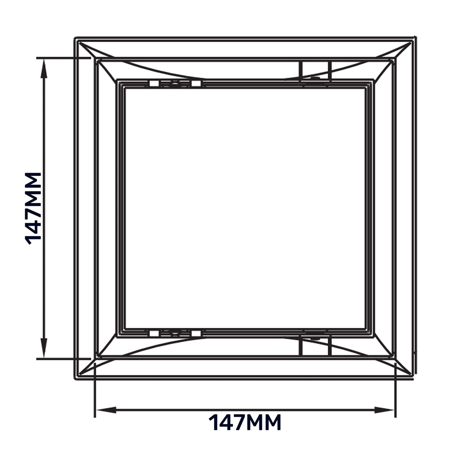 Access Panel Door PP, White 150mm x 150mm DIY Tool Accessory Home and Garden Use