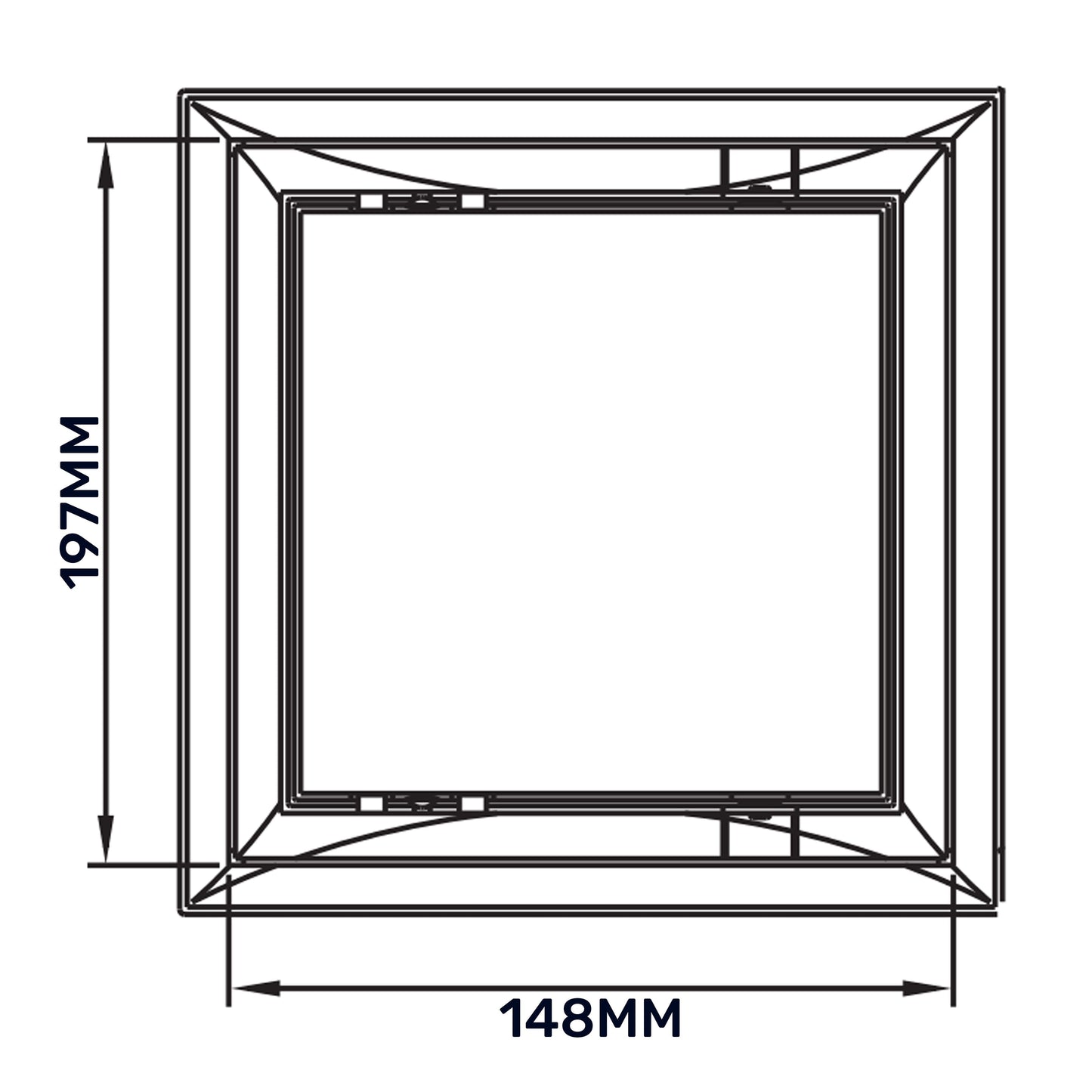 Access Panel Door PP, White 150mm x 200mm DIY Tool Accessory Home and Garden Use