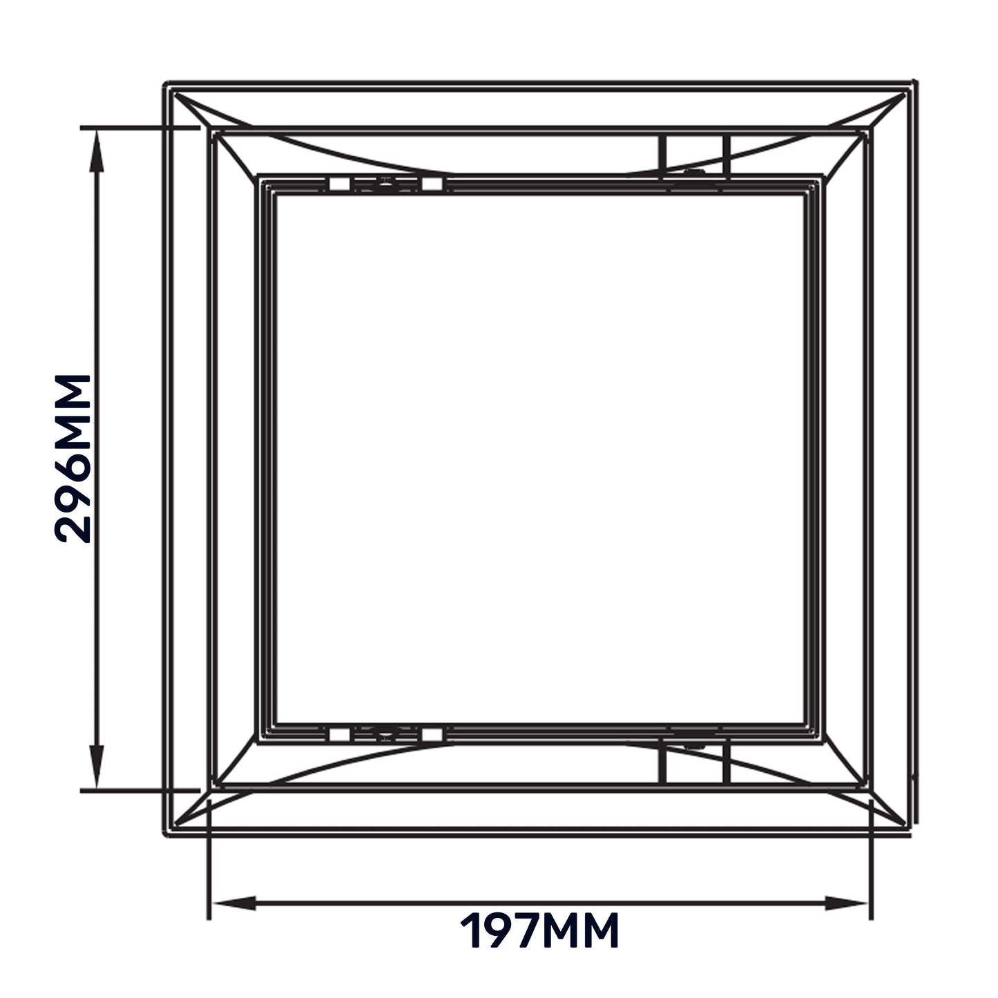 Access Panel Door PP, White 200mm x 300mm DIY Tool Accessory Home and Garden Use