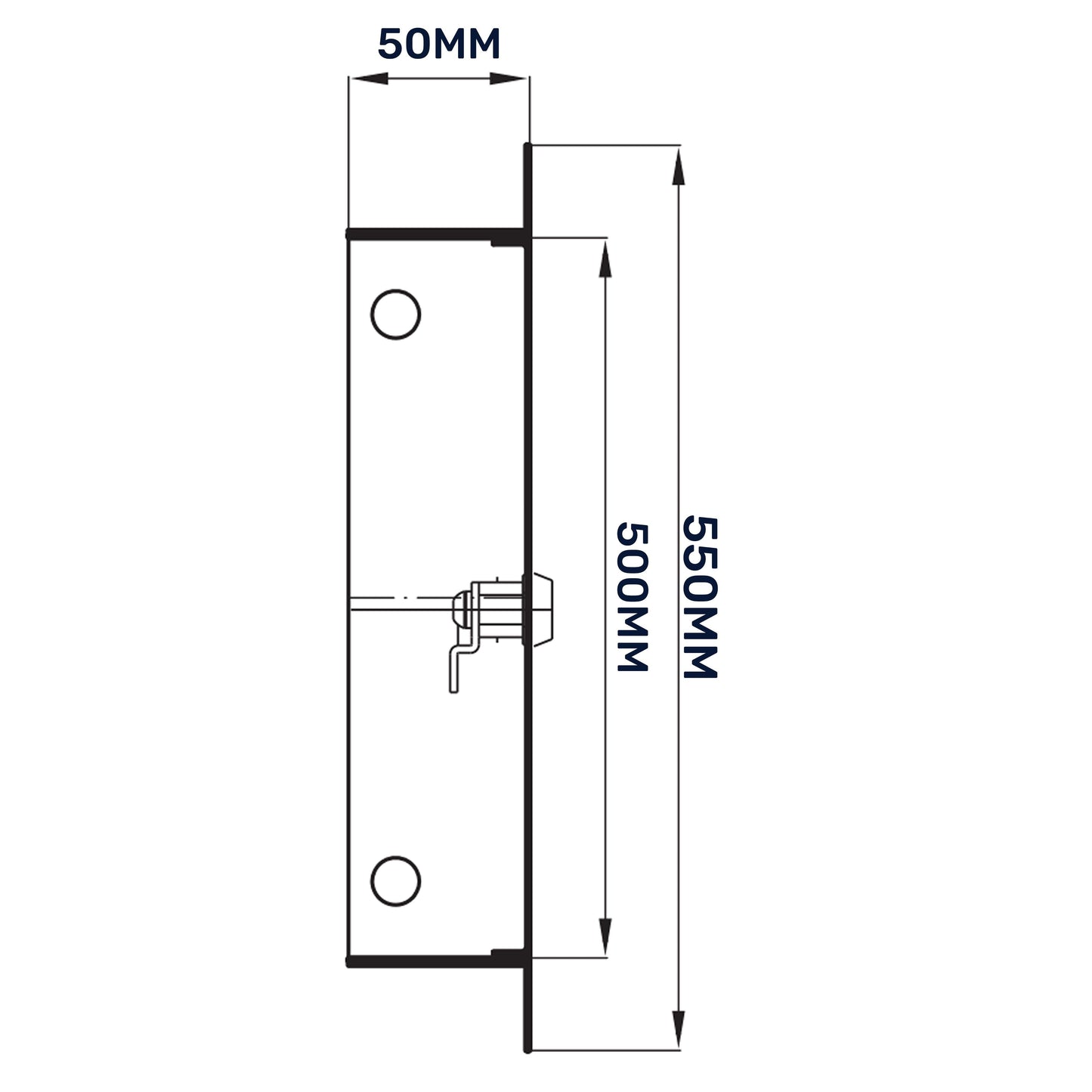 Access Panel Door Metal With Lock, White 500mm x 500mm for Home and Garden Use