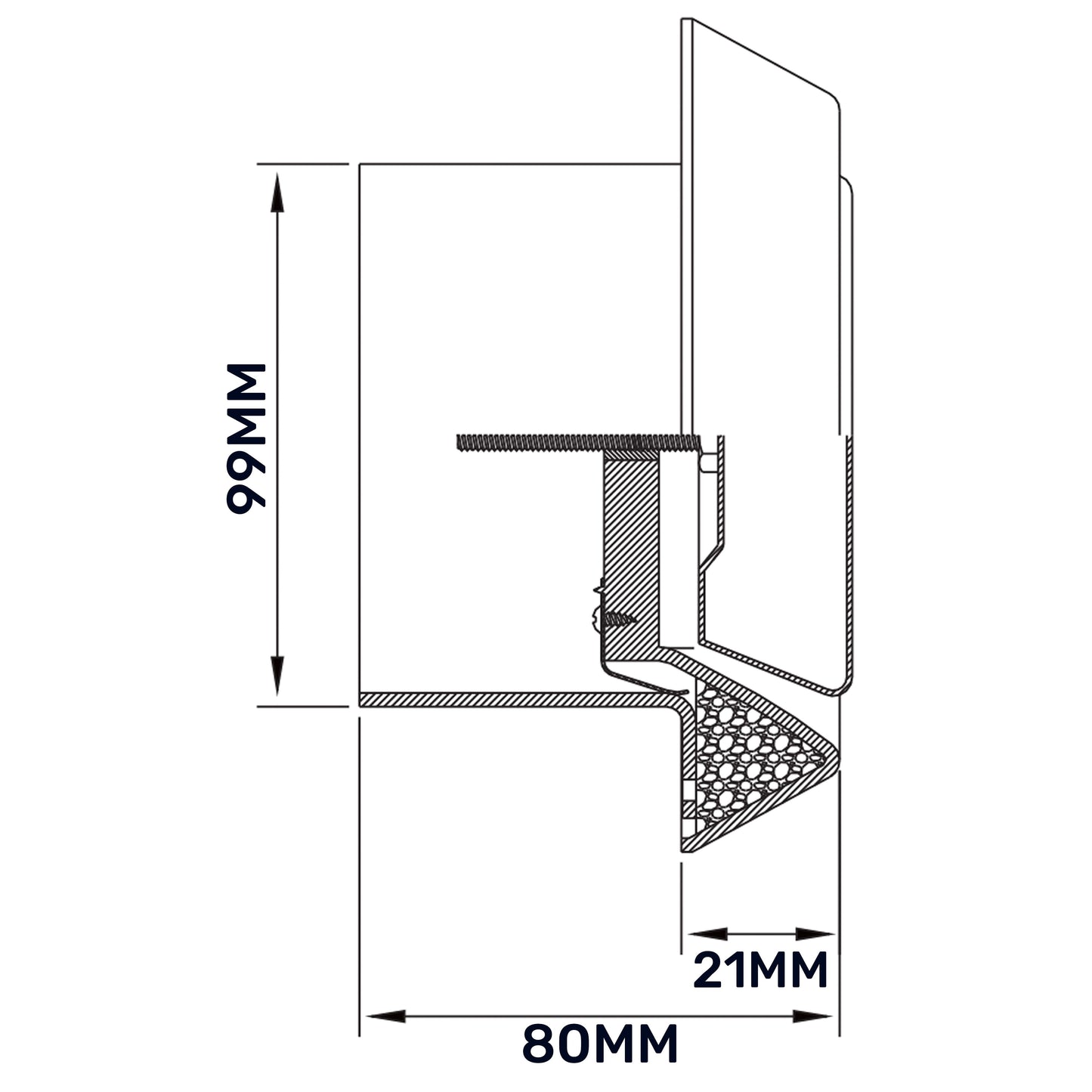 White ABS Extract Ceiling Valve 100mm Water Flow Control Home and Garden Use