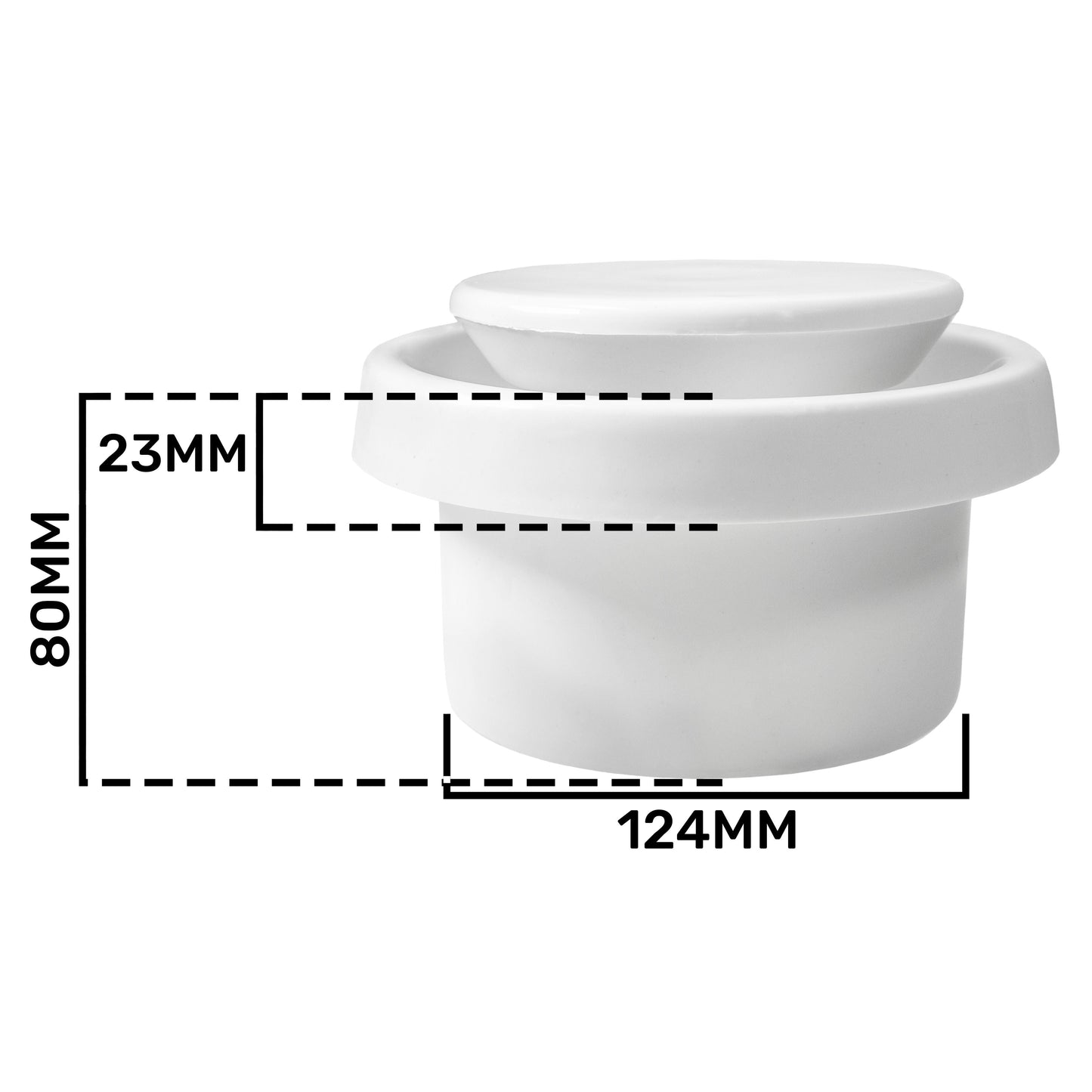 White ABS Extract Ceiling Valve 125mm Water Flow Control Home and Garden Use