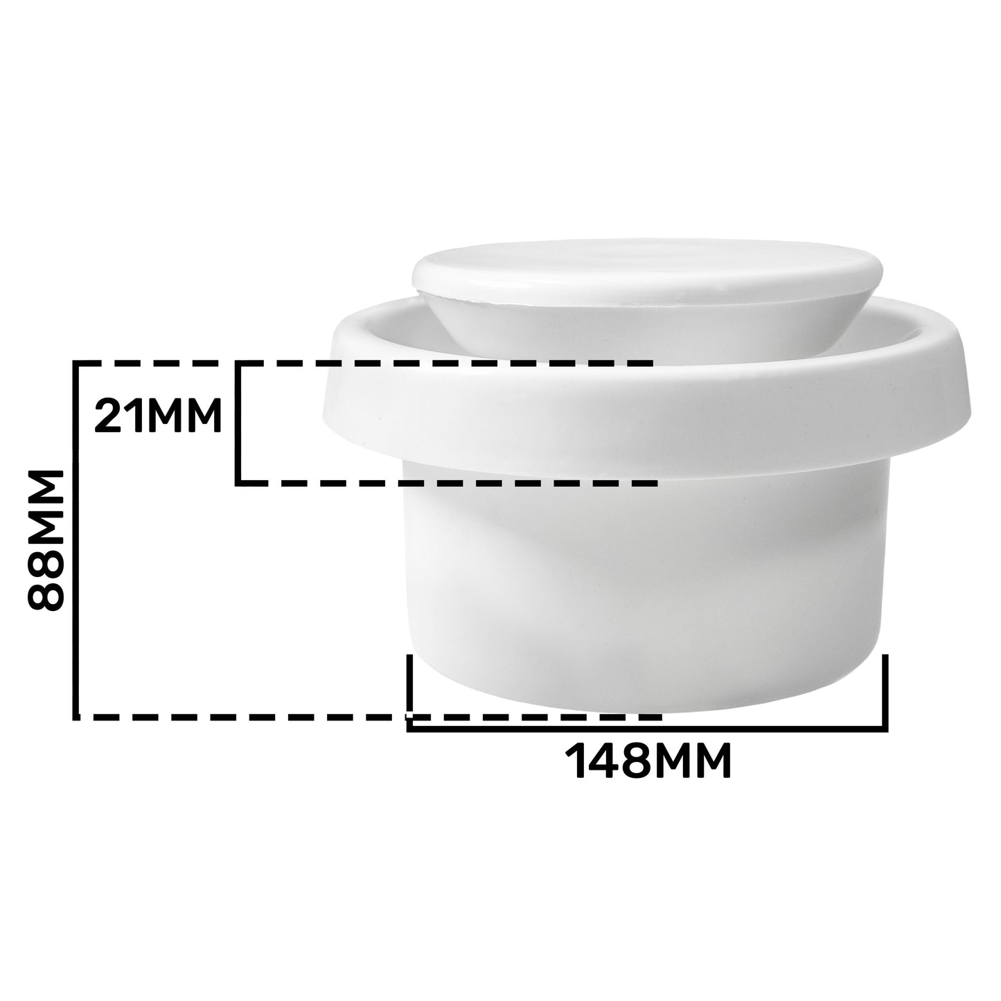 White ABS Extract Ceiling Valve 150mm Water Flow Control Home and Garden Use
